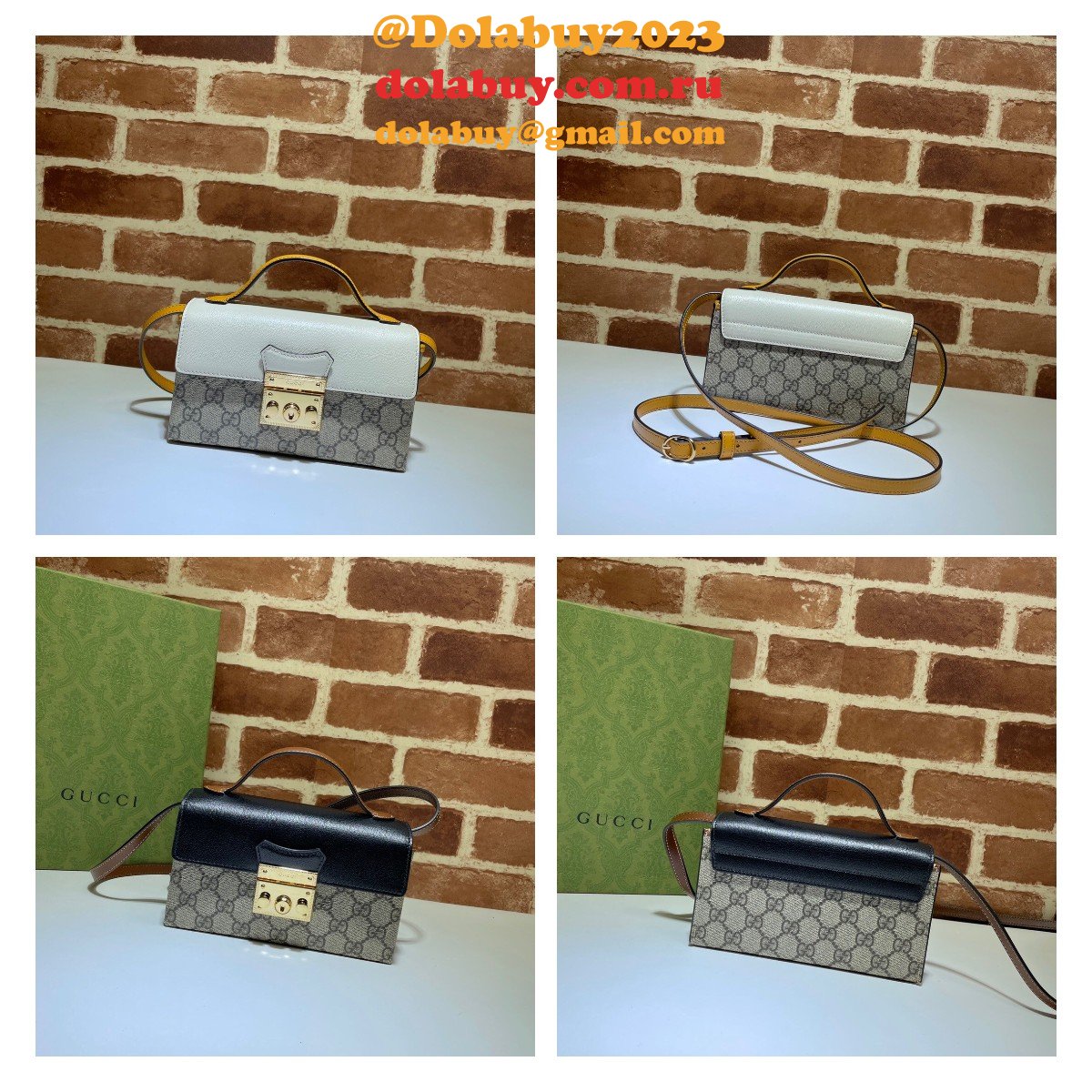 G*u*i replica 7 star 652683 padlock mini bag gg supreme cheap