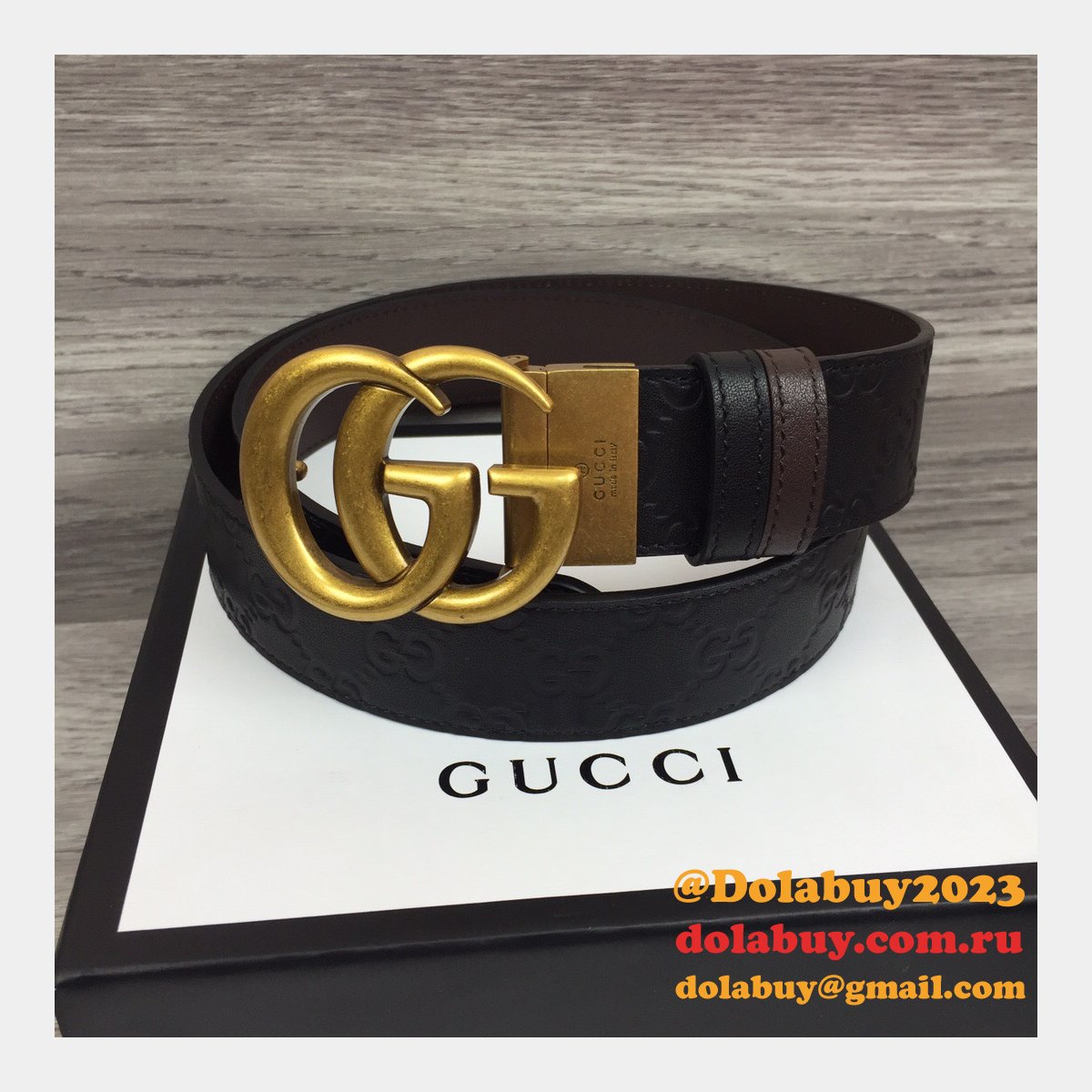 G*u*i belt with double g buckle 37mm-1 knockoff
