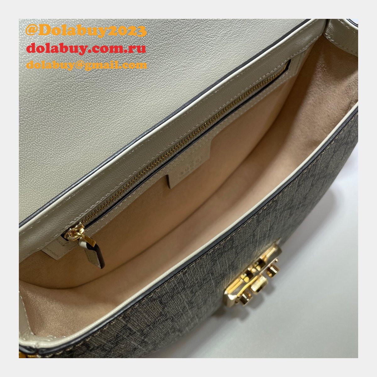 replica designer G*u*i 644524 white padlock small shoulder bag
