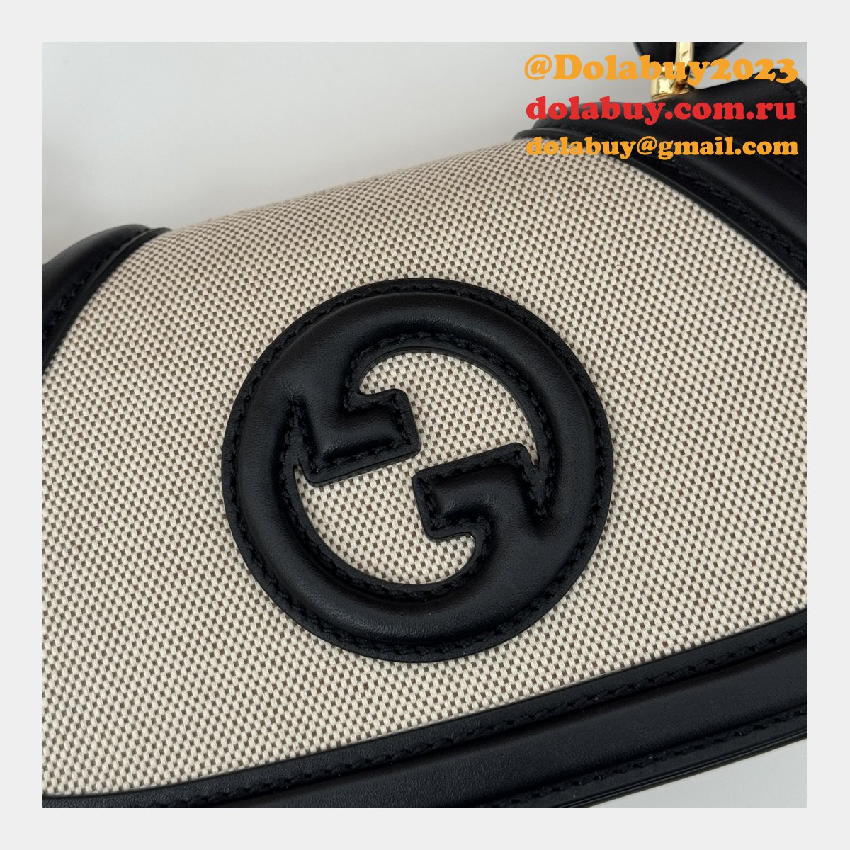 G*u*i blondie knockoff 815700 shoulder natural canvas bag