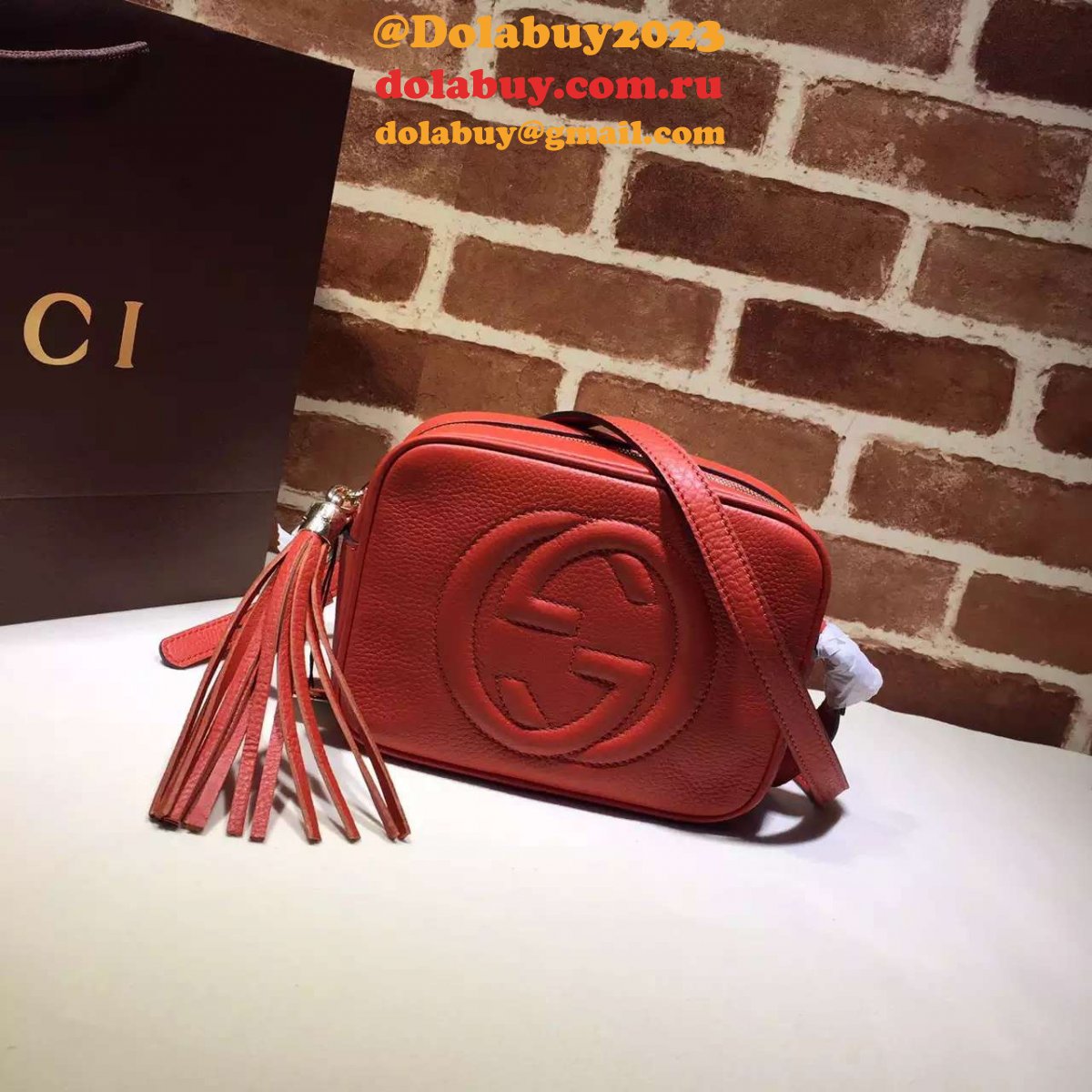 aaa+ G*u*i replicas soho small leather disco 308364 bag