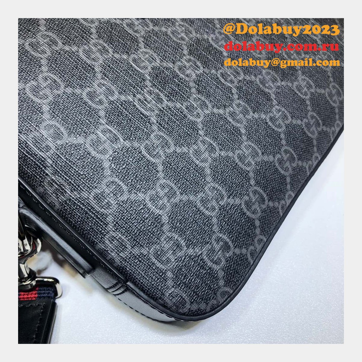 designer gg black mens top quality 495562 G*u*i replica bag