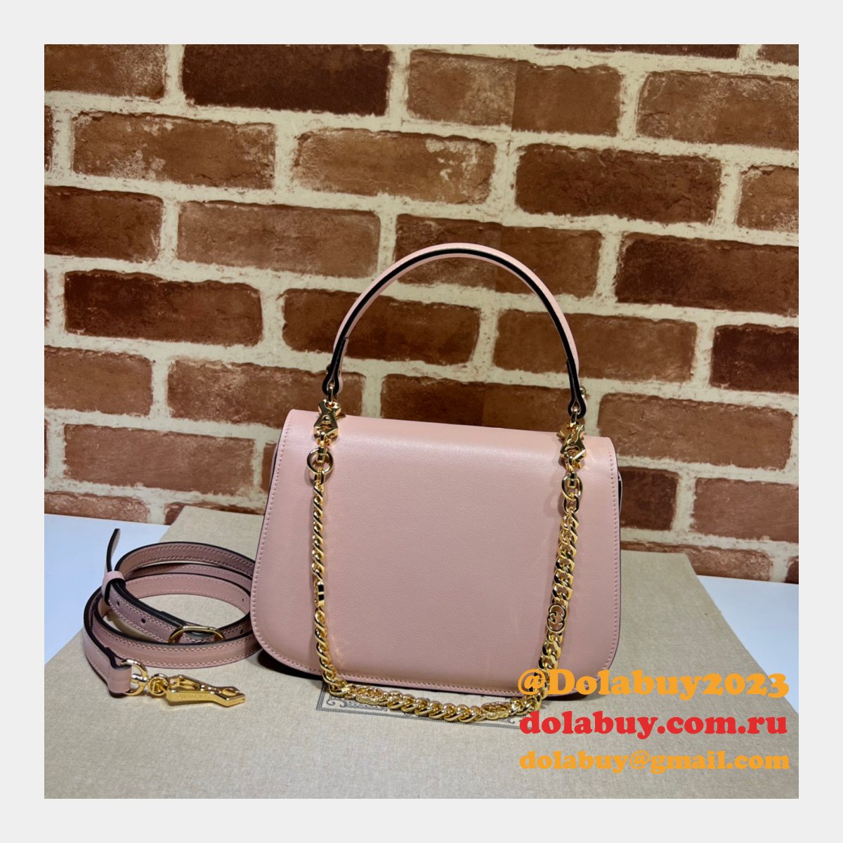 high quality G*u*i blondie top-handle 735101 designer bag