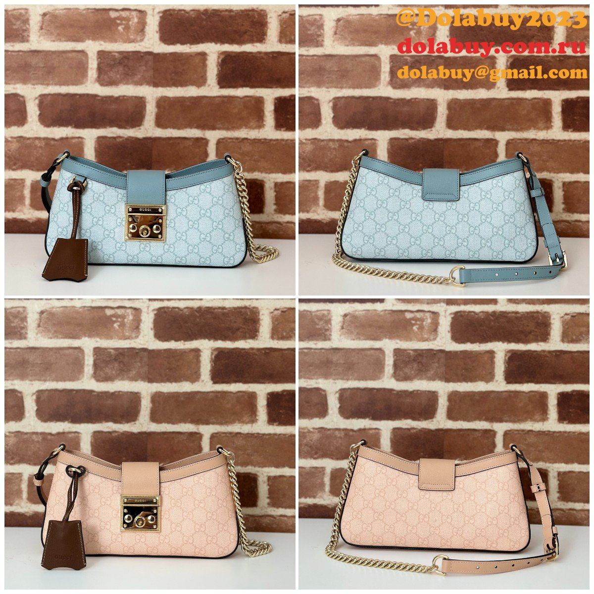 padlock fashion G*u*i duplicate shoulder 811705 bag