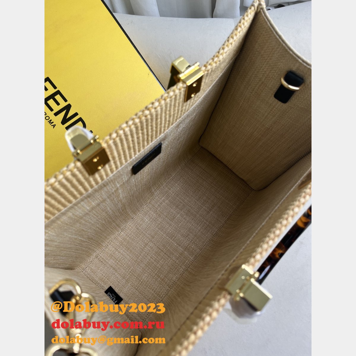top quality F**di summer raffia shopping bag wholesale