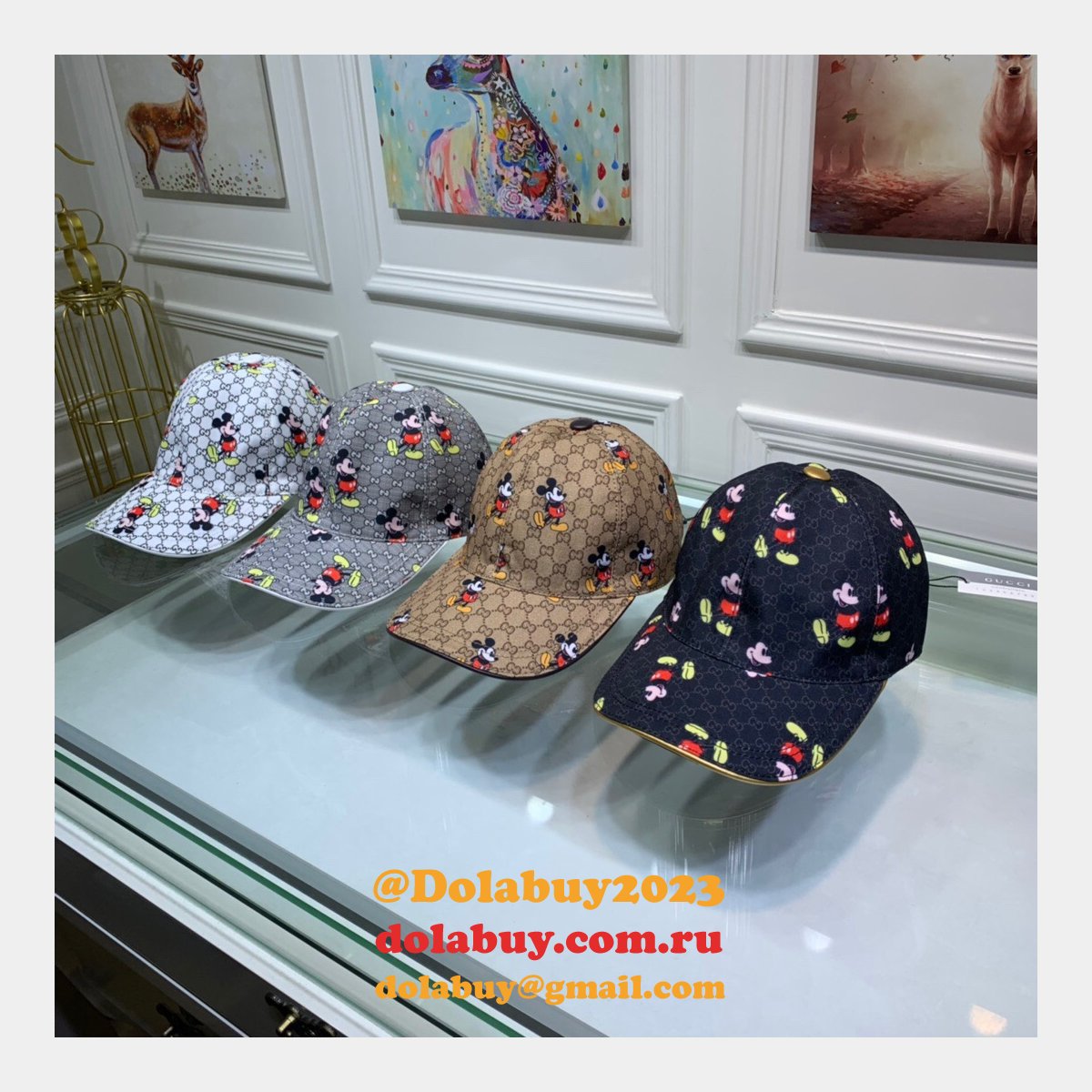 top quality G*u*i mickey mouse hats