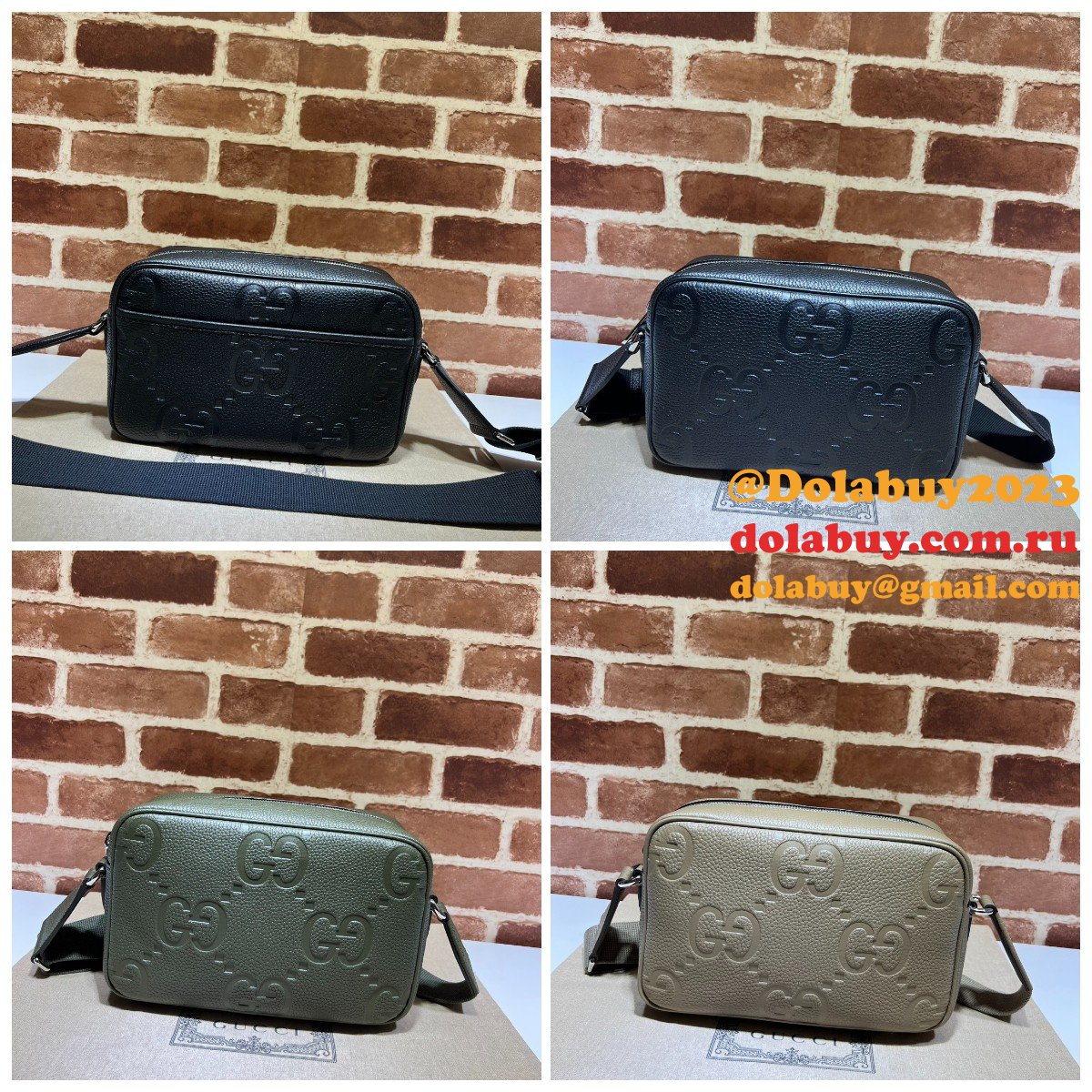 luxury jumbo gg G*u*i 766946 travel messenger replica bag