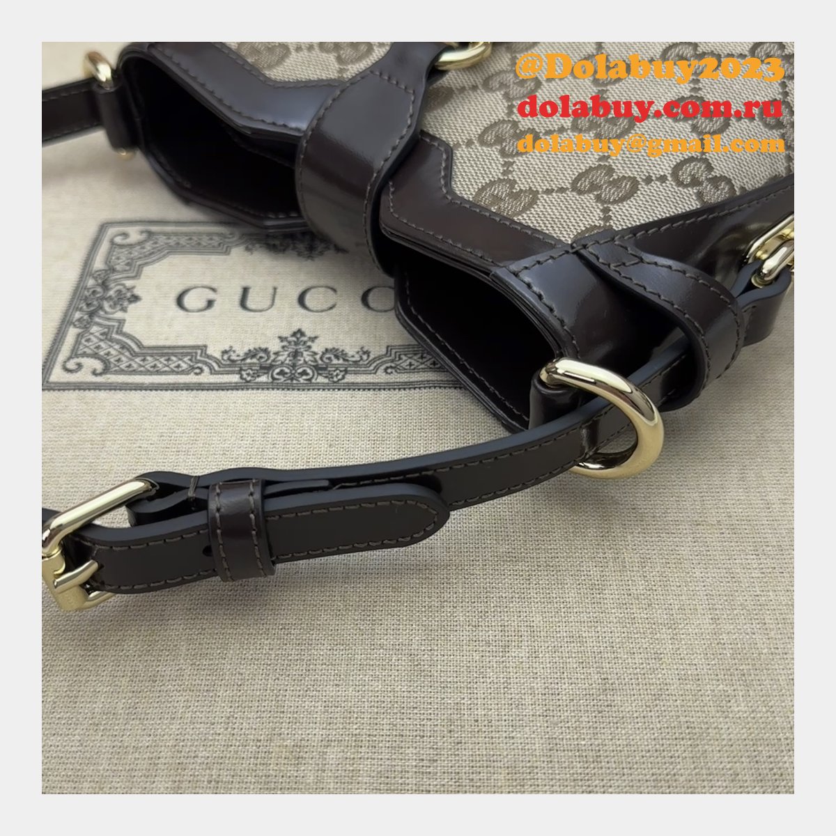 original gg small 782919 G*u*i designer fake bucket bag