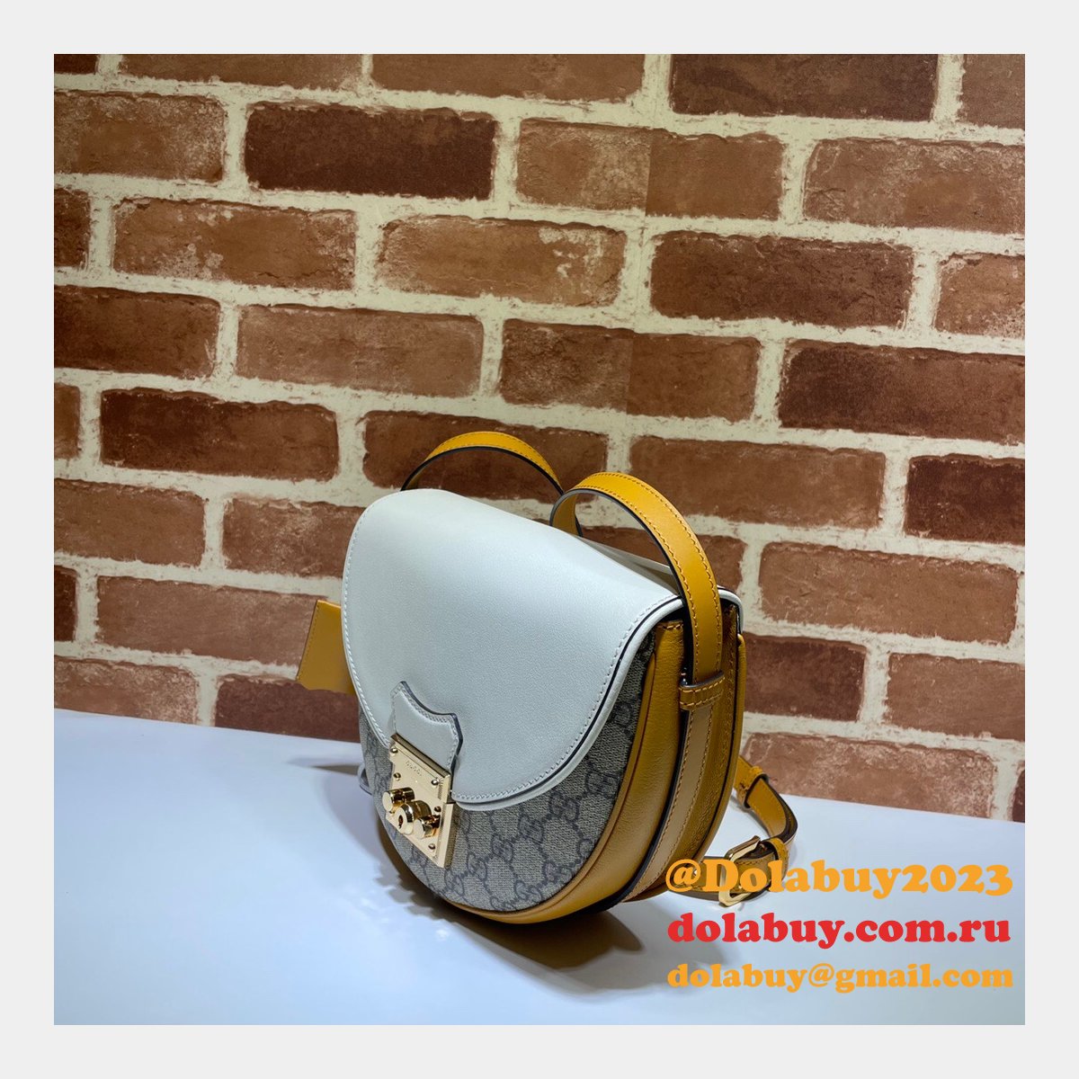 replica designer G*u*i 644524 white padlock small shoulder bag