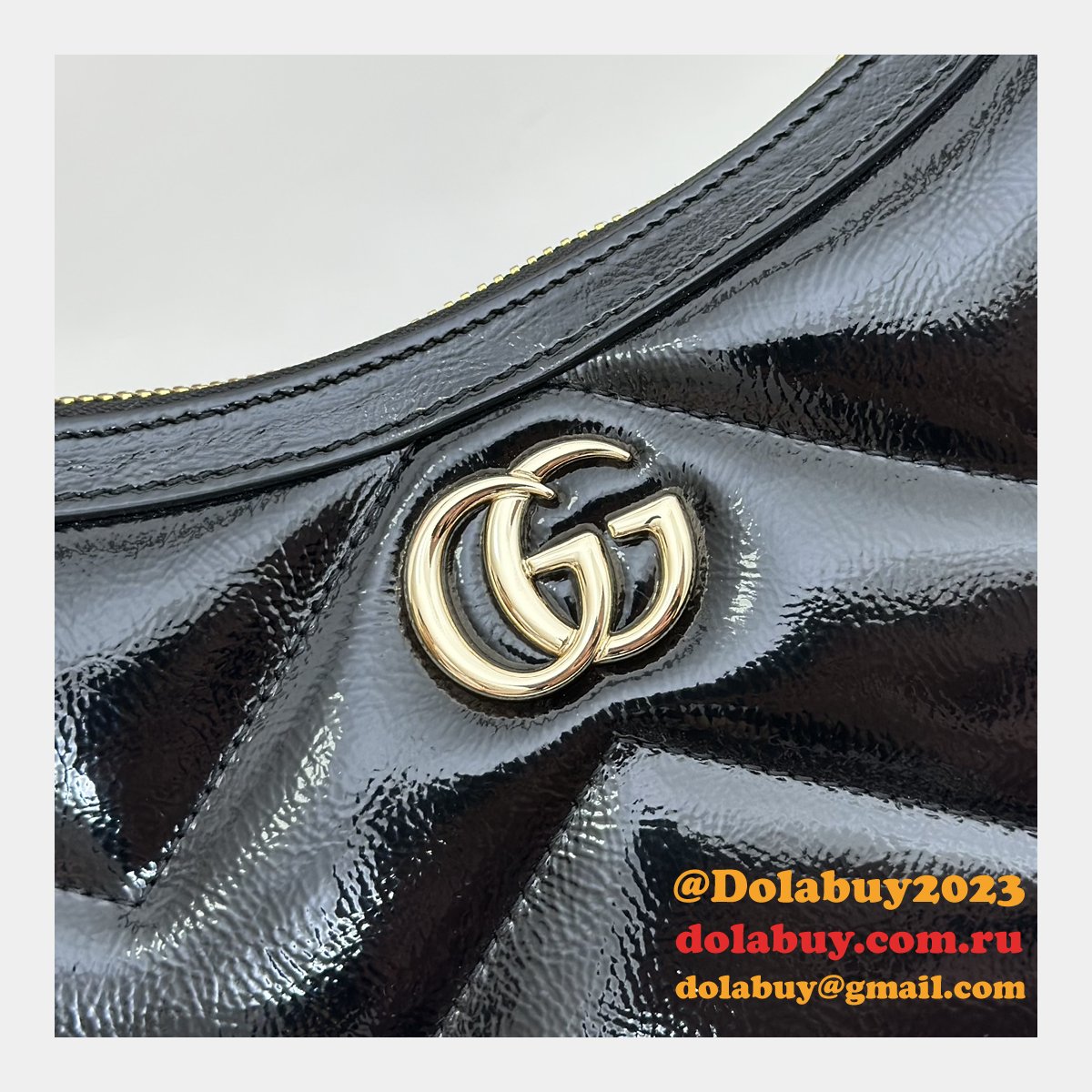 luxury gg marmont G*u*i 777263 knockoff shoulder black bag