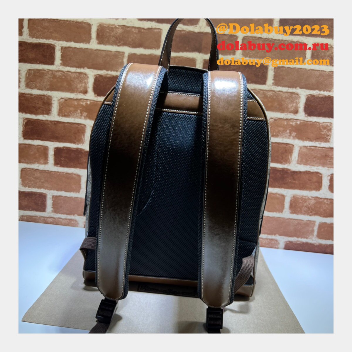 seller G*u*i dolabuy fake backpack 704017 interlocking g ebony supreme