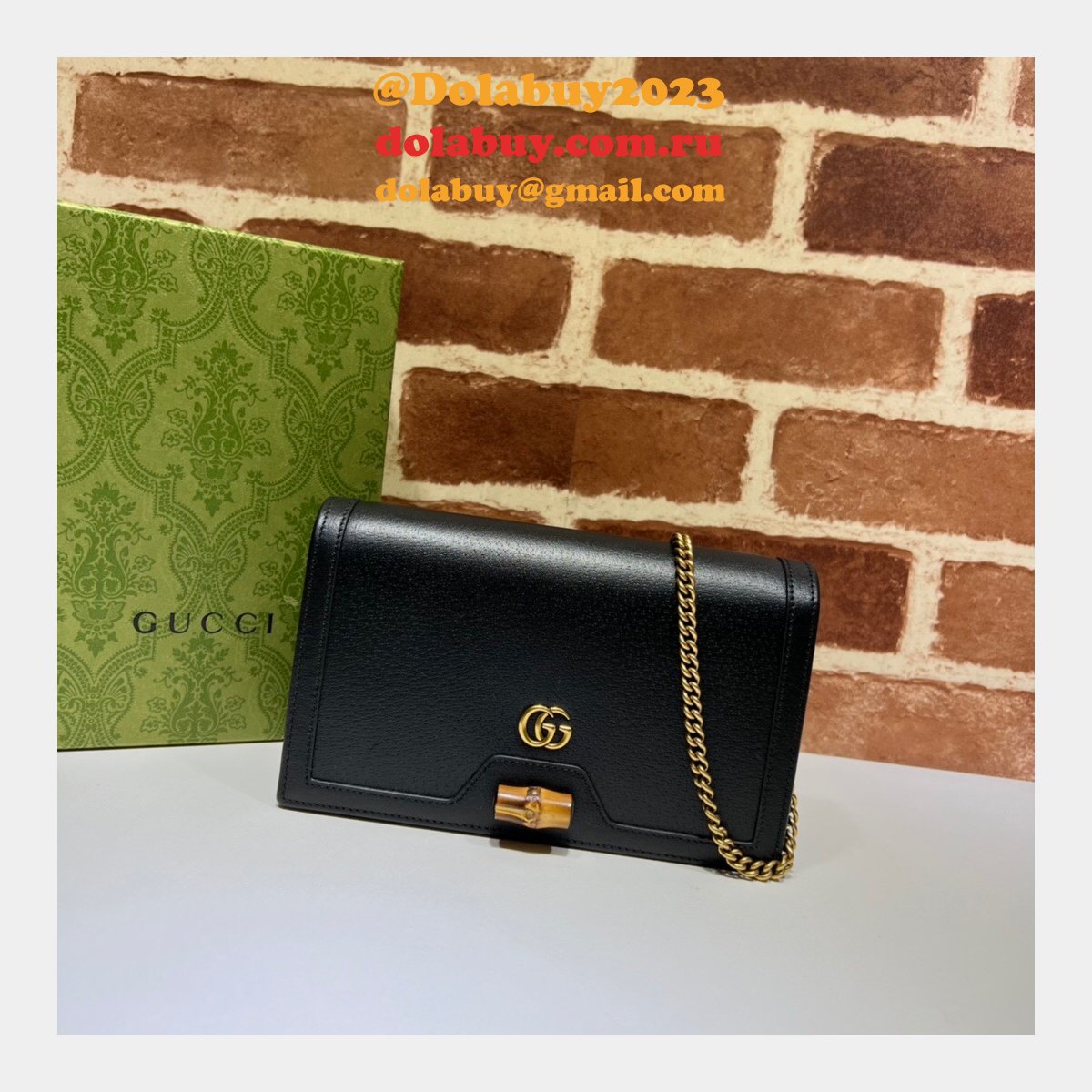 the G*u*i best diana replicas bag with bamboo 696817