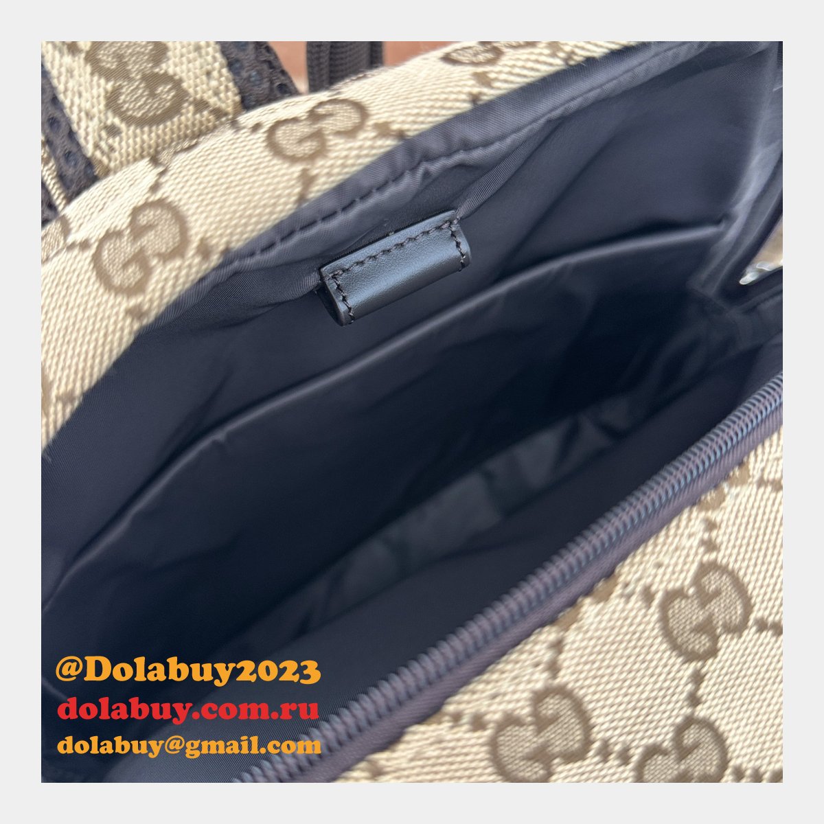 replica mens backpack G*u*i 800265 high quality bag