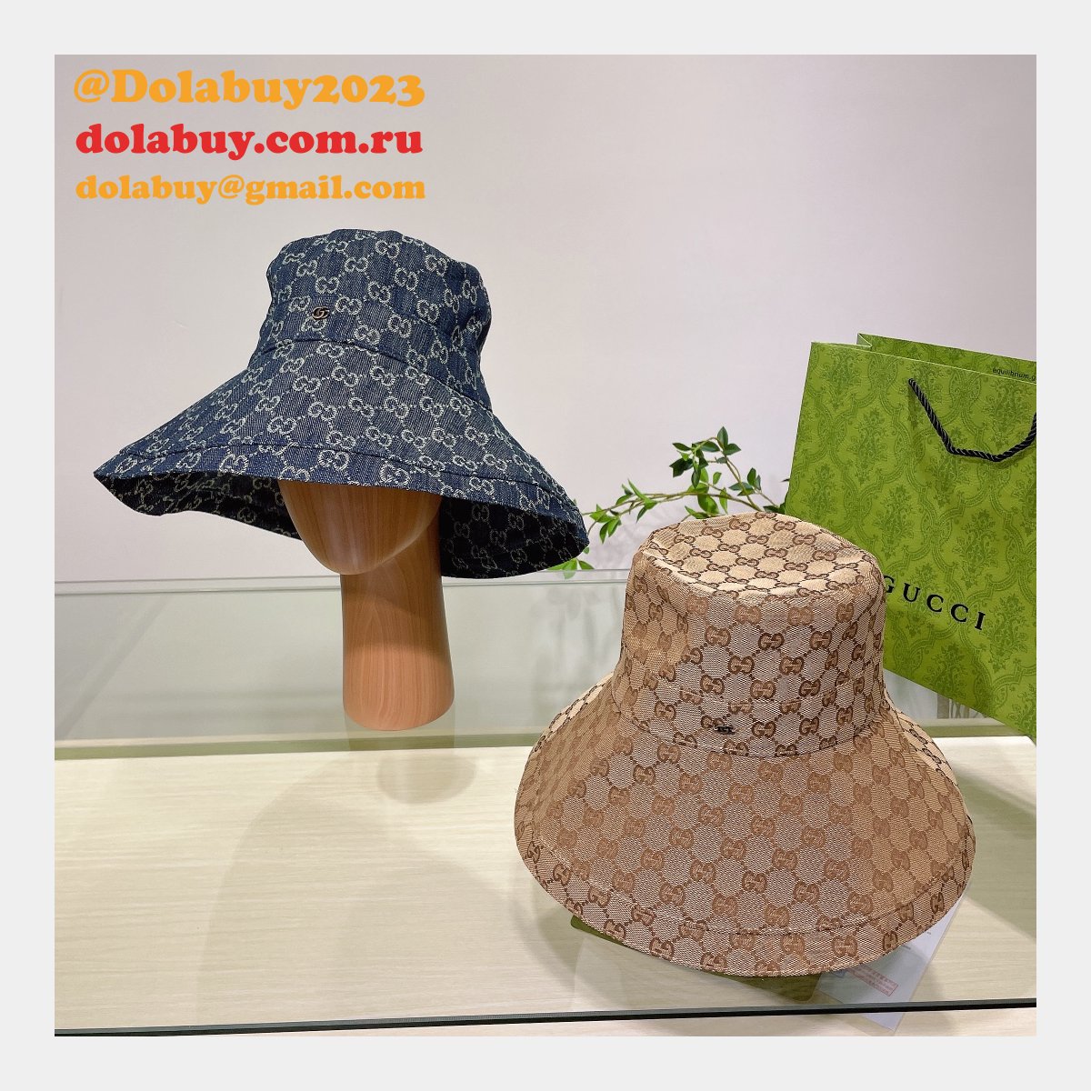 G*u*i replica new pleated brim aaa+ hat