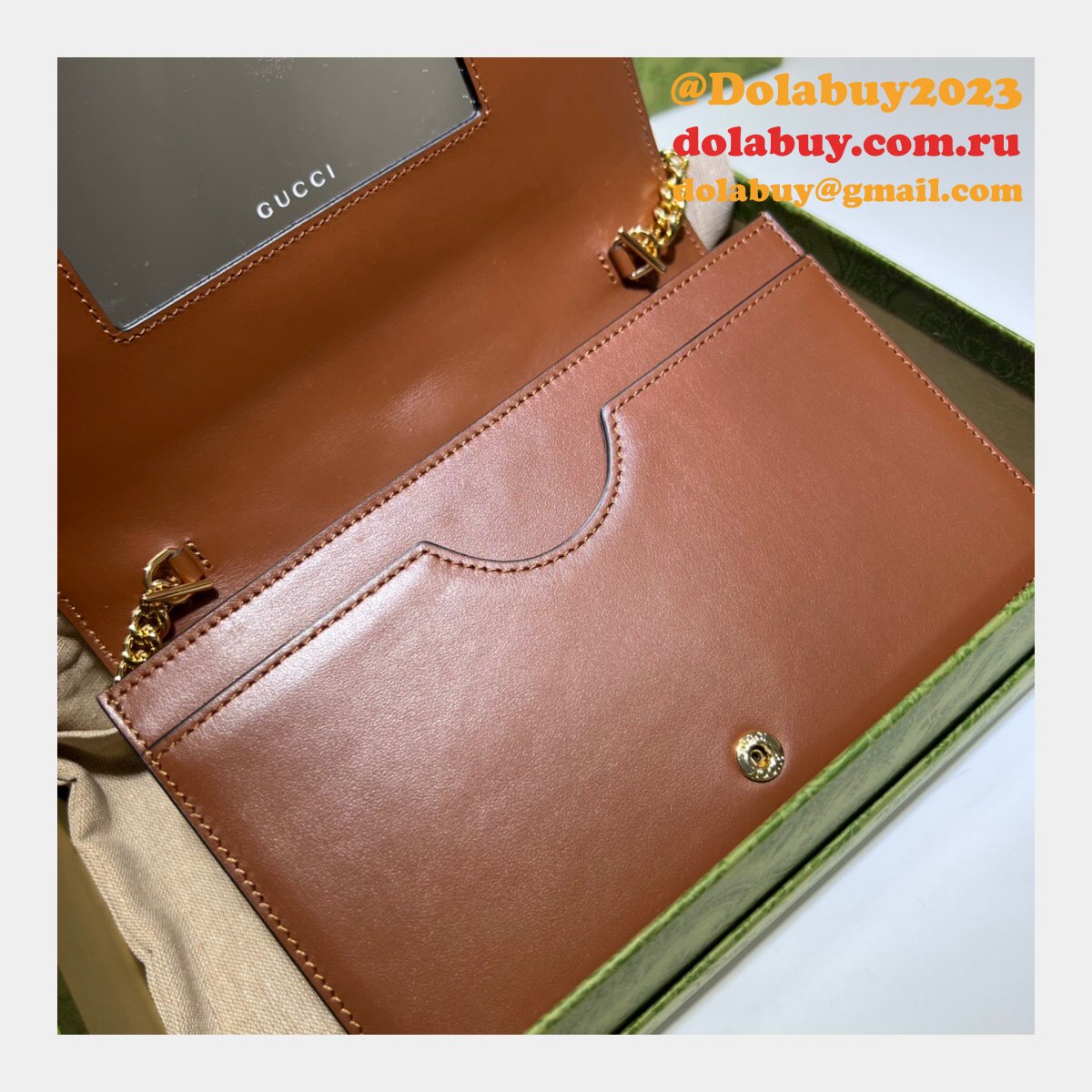 G*u*i our replica designer 723787 gg matelassé chain wallet
