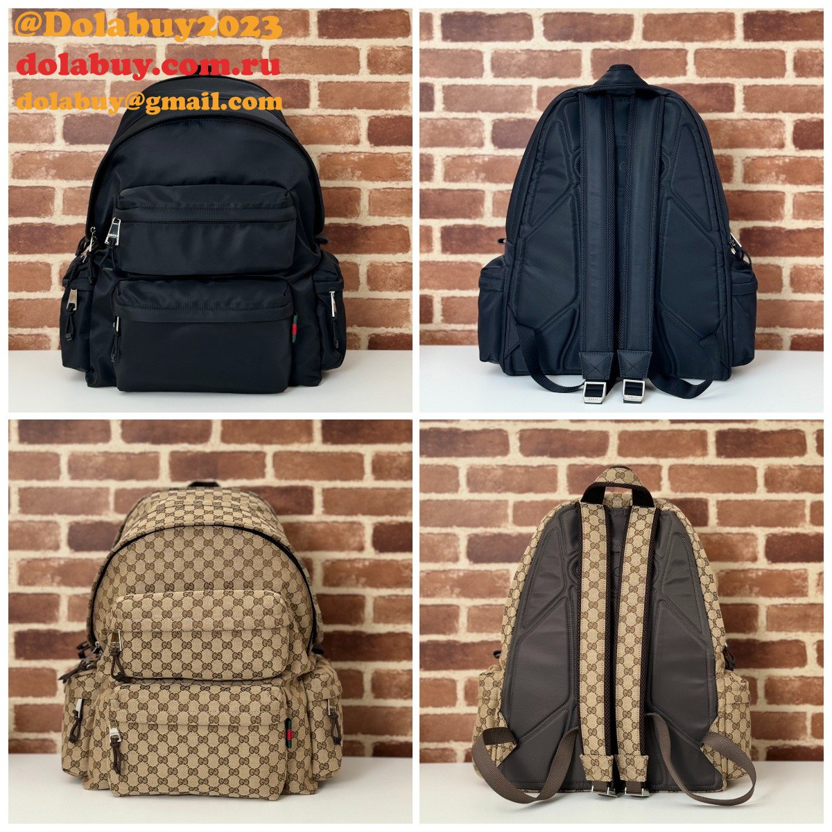 top mens backpack wholesale G*u*i logo 800182 inspired bag