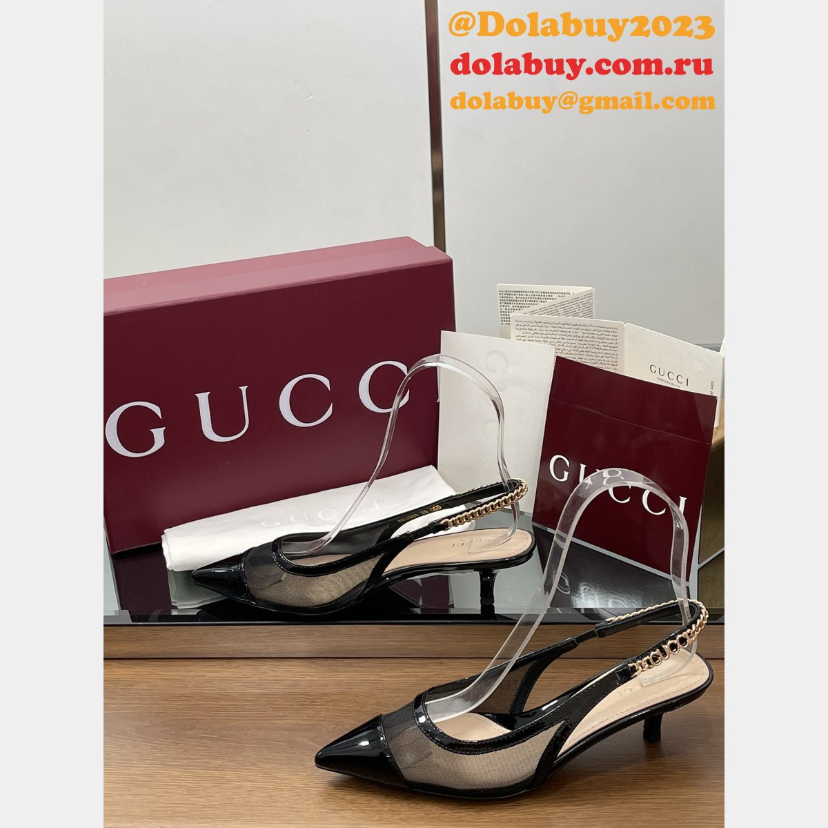 fashion G*u*i signoria slingback pump