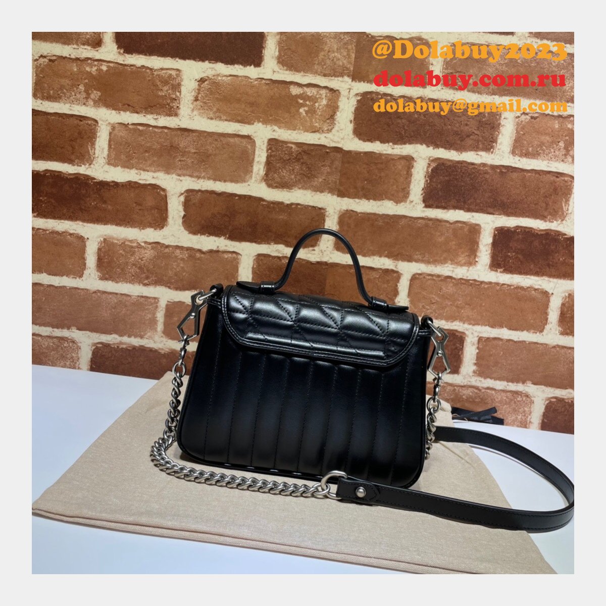 G*u*i best quality gg marmont mini top handle 583571 bag