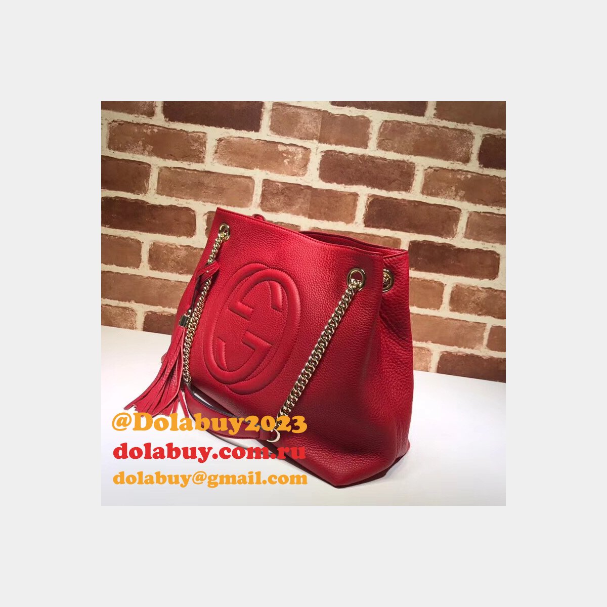 7 star G*u*i replica soho leather shoulder 308982 bag