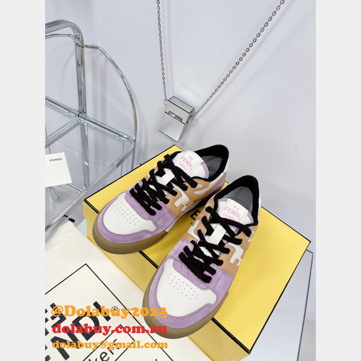 best quality replica F**di match tup f logo shoes and sneaker