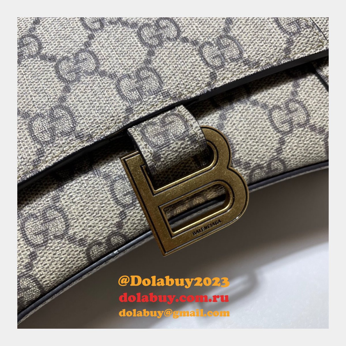 g*u*i x Ba1en*iaga top quality 658575 replica hourglass small top handle bag