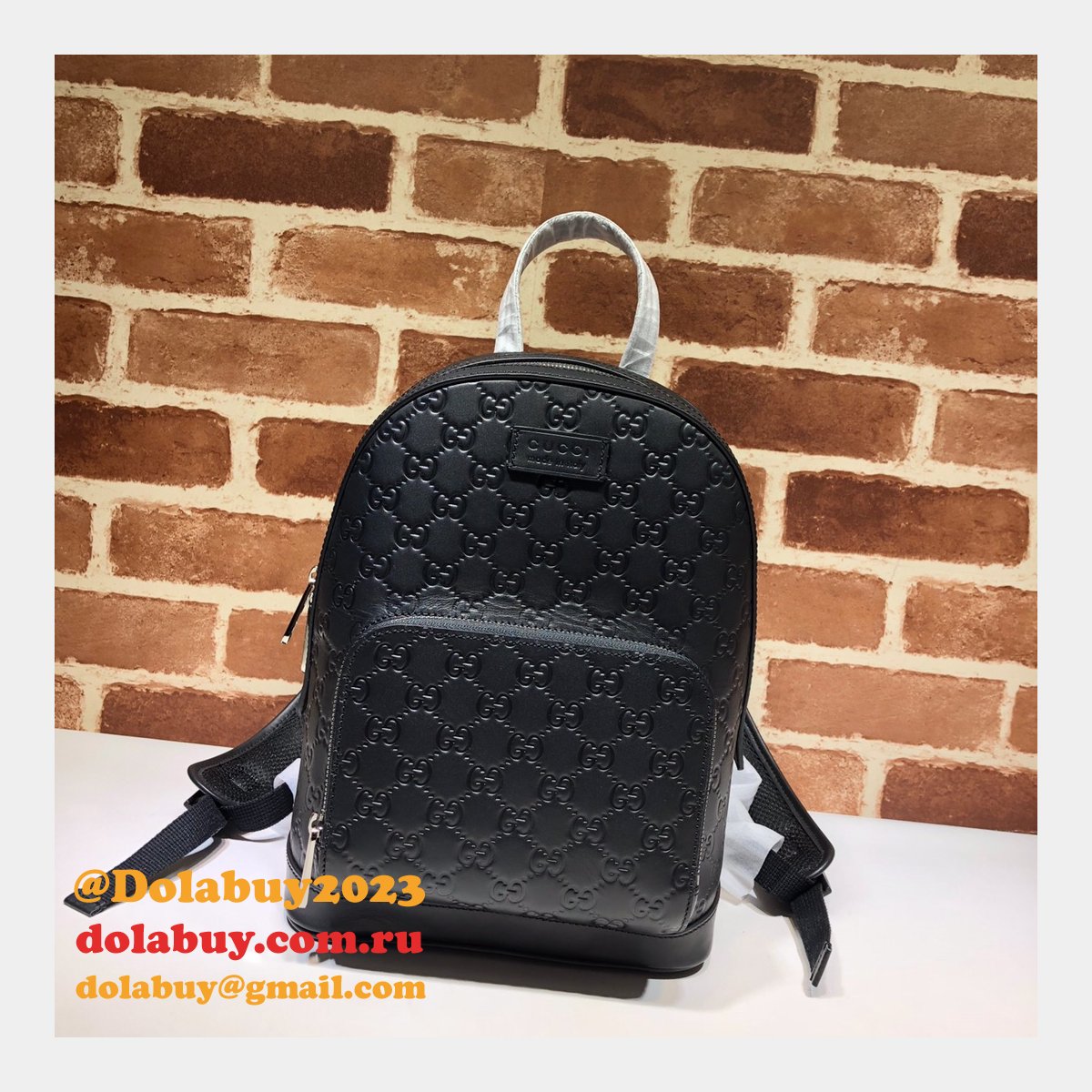 G*u*i signature leather backpack 450967 best replica designer bag