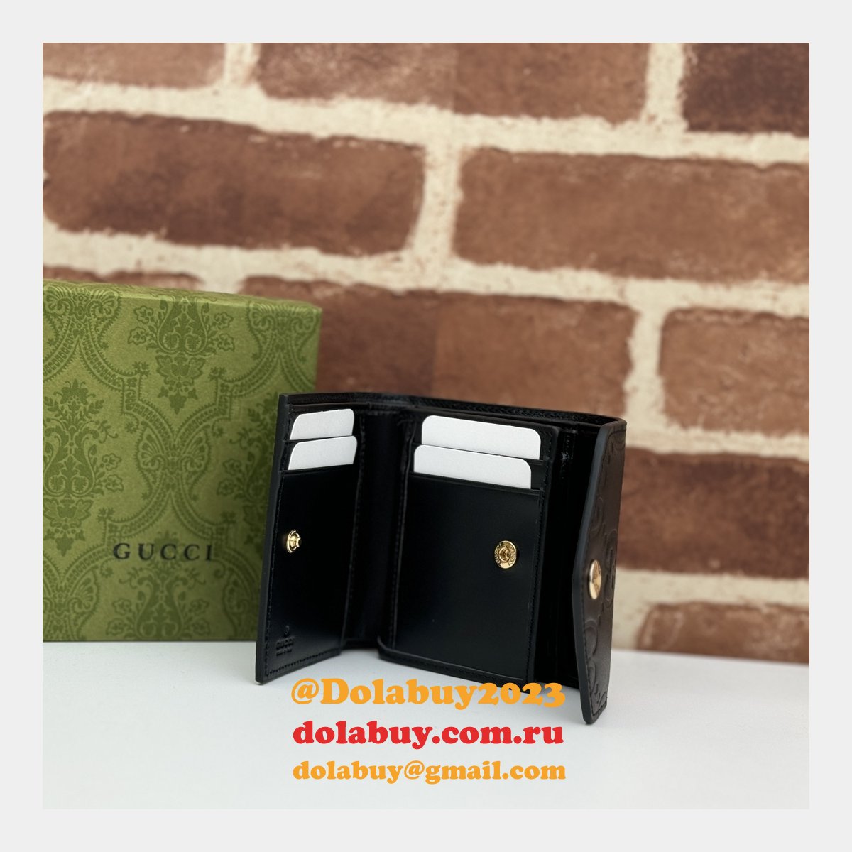 G*u*i knockoff gg compact high quality 772793 wallet