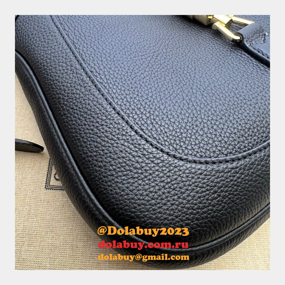 best quality fake G*u*i 636709 jackie 1961 natural grain bag