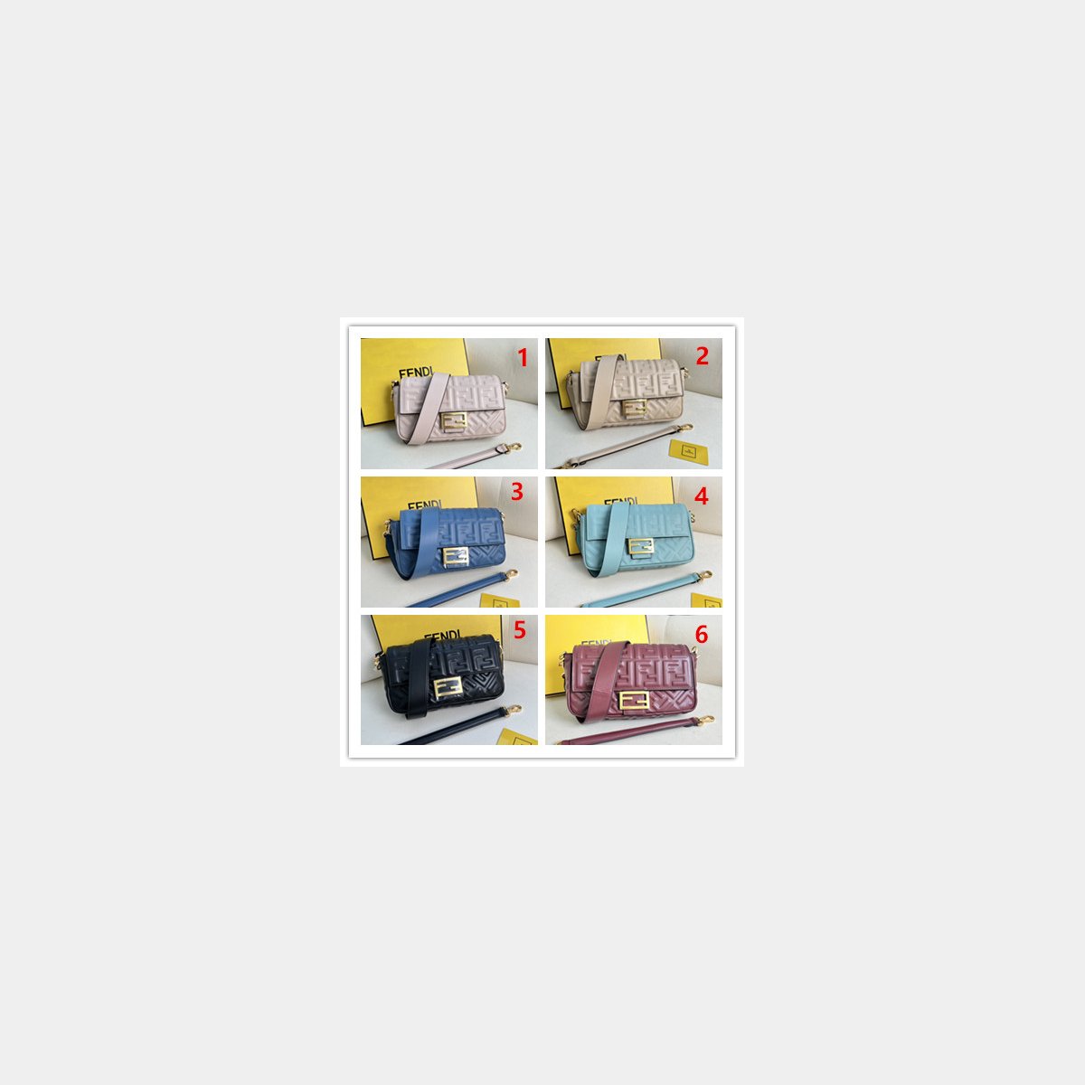7 star F**di iconic baguette medium bag 211