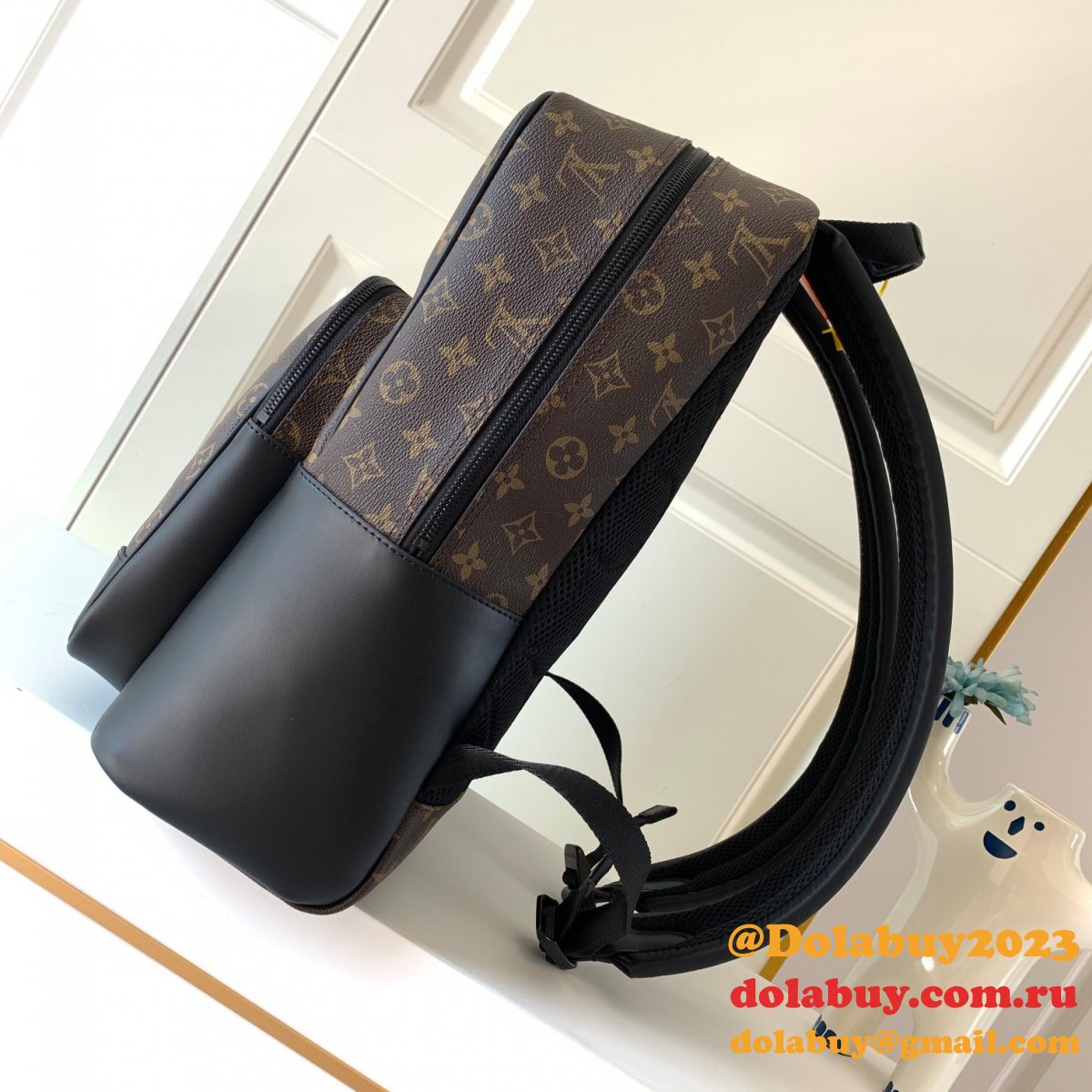 Louis Vuitton Dean Backpack Monogram Macassar Canvas M45335 Brown