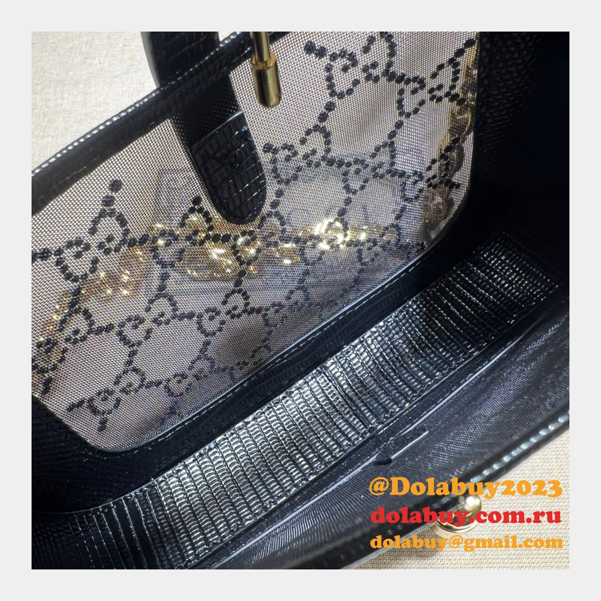 G*u*i luxury designer replica jackie 1961 crystal gg 677027 bag
