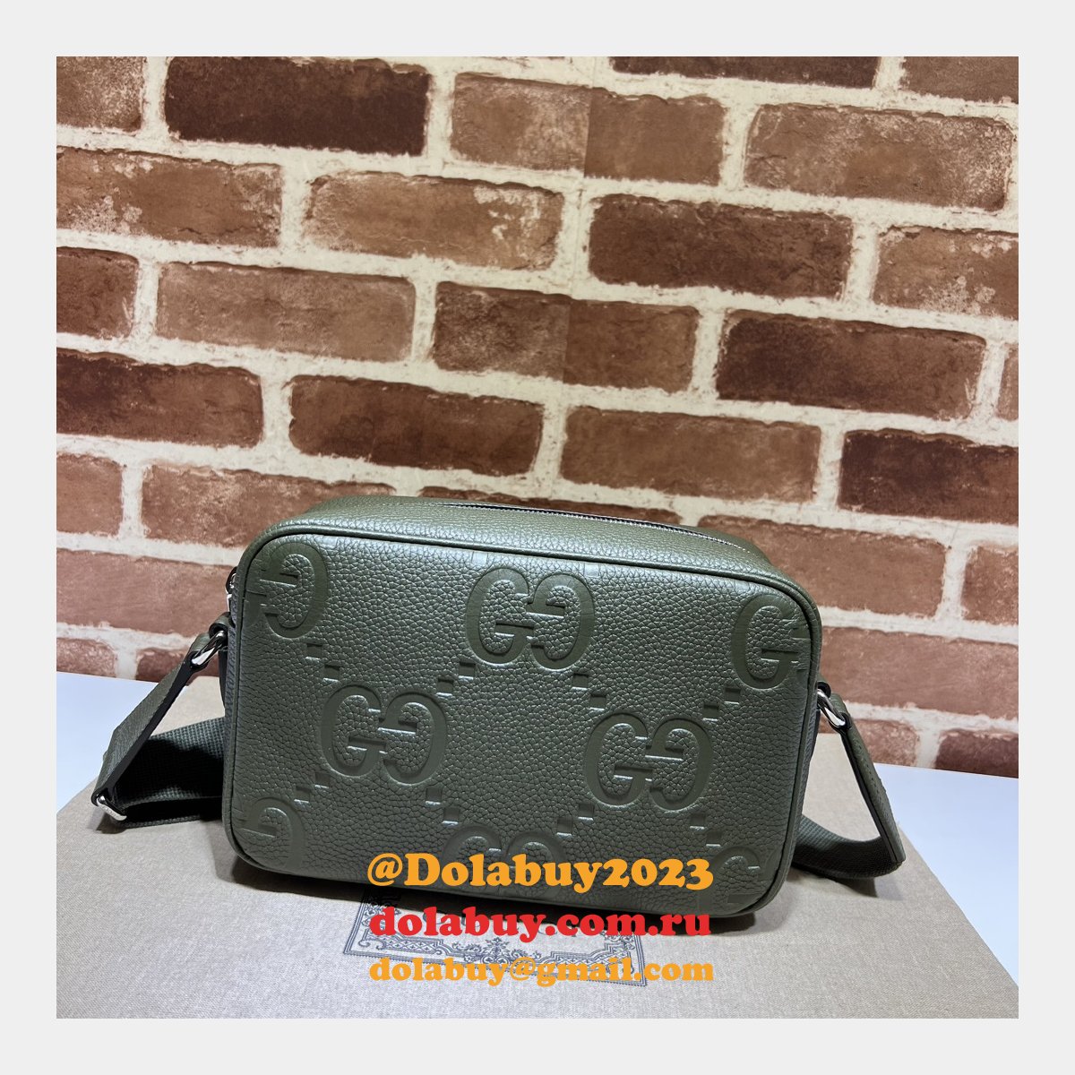 luxury jumbo gg G*u*i 766946 travel messenger replica bag
