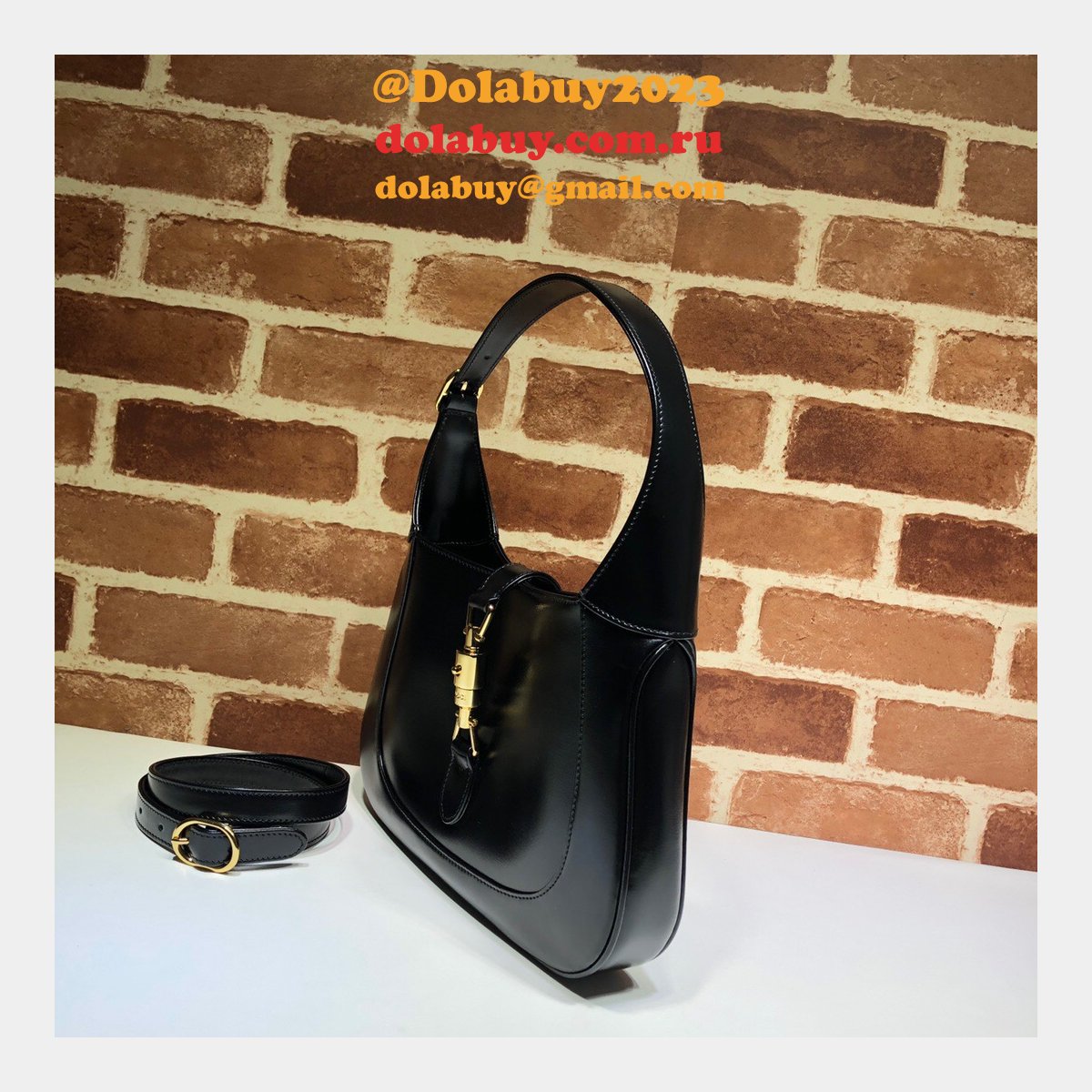 designer replica G*u*i jackie 1961 hobo bag 636709 leather