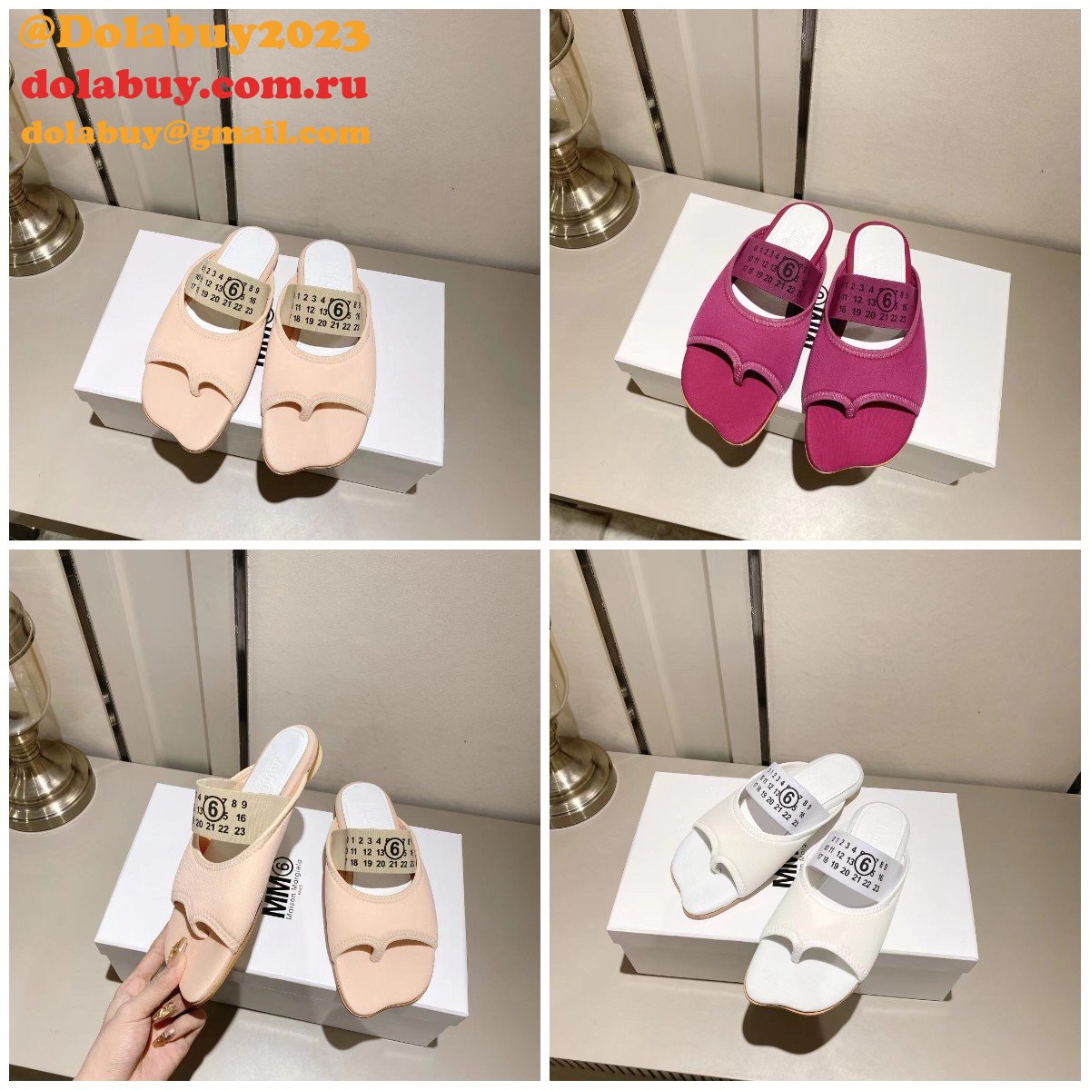 replica ma*s*n Ma*i*la knockoff mm6 flip flops shoes