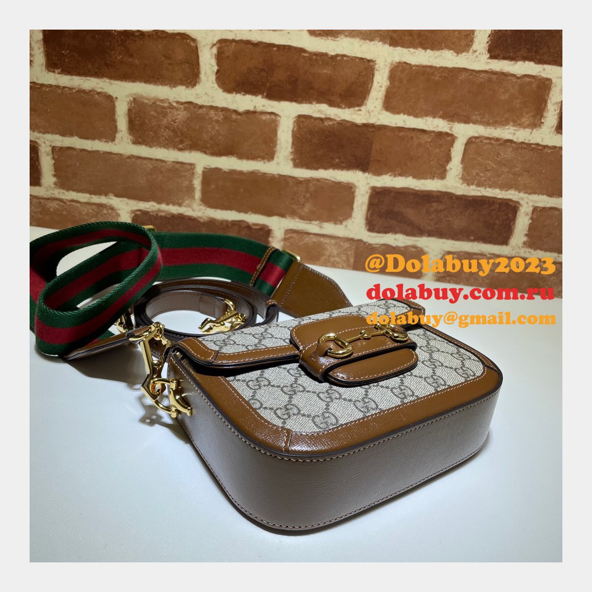 G*u*i beige replicas horsebit 1955 mini aaa bag
