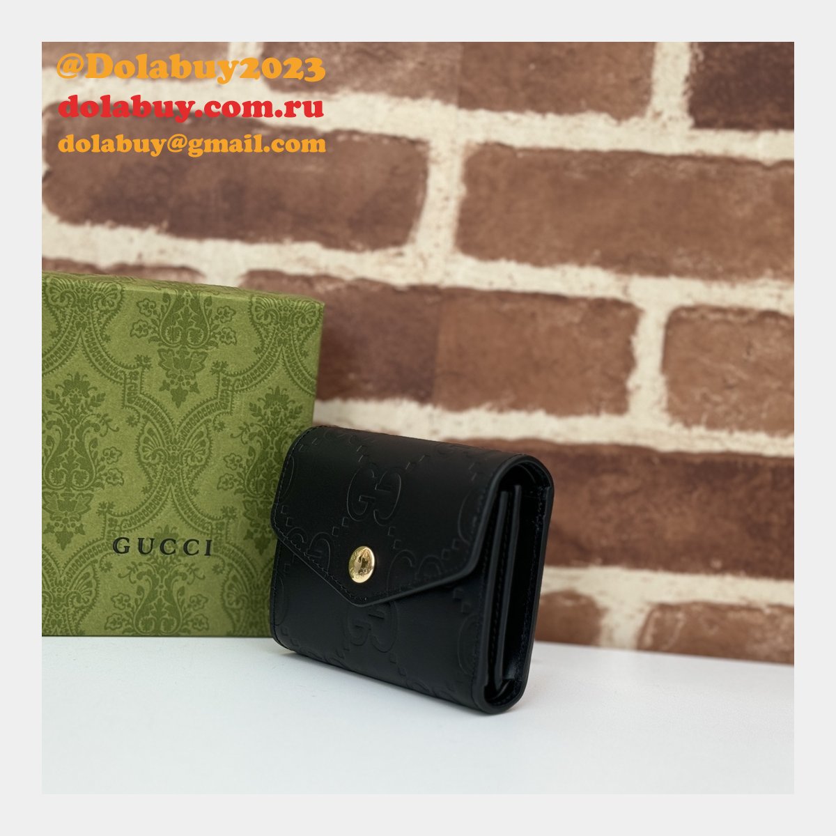 G*u*i knockoff gg compact high quality 772793 wallet