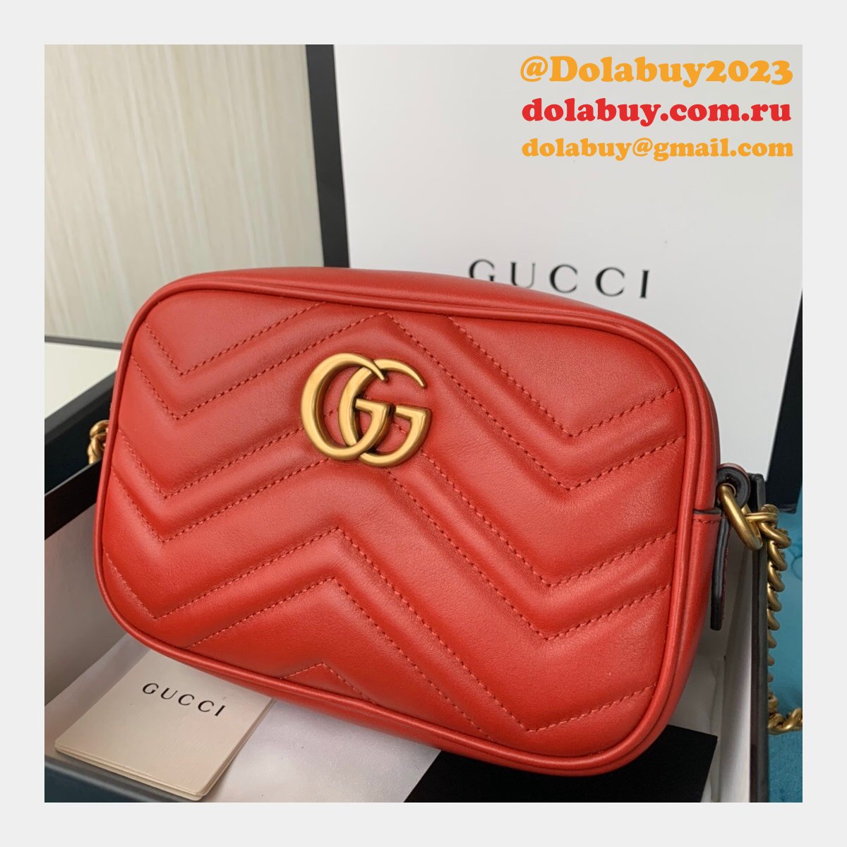 G*u*i replica gg marmont matelassé mini 448065 bag