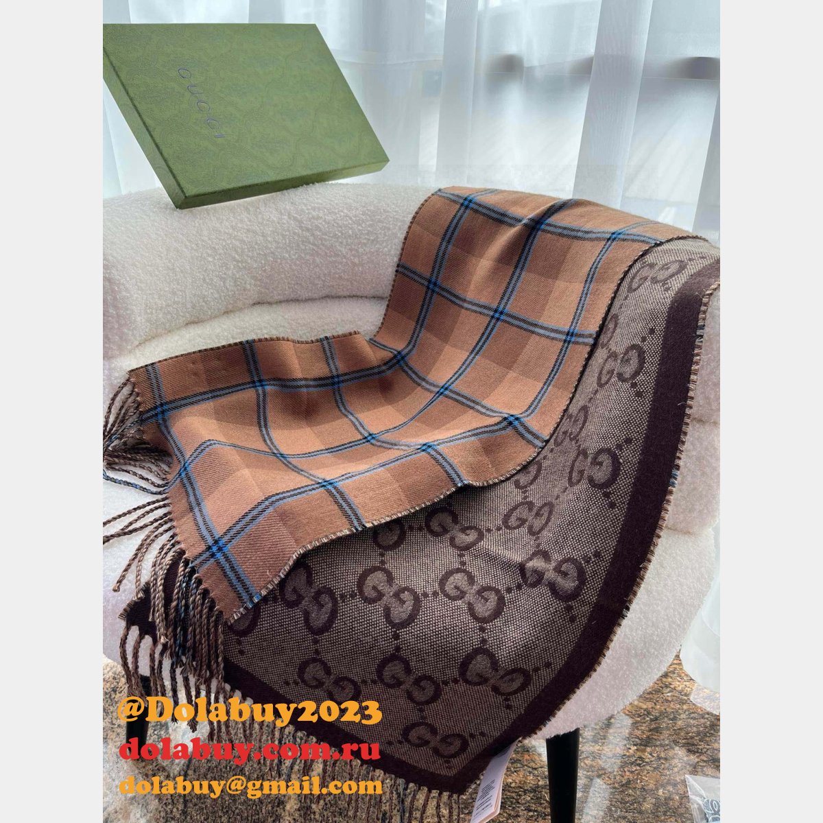7 star luxury G*u*i ashmere scarf