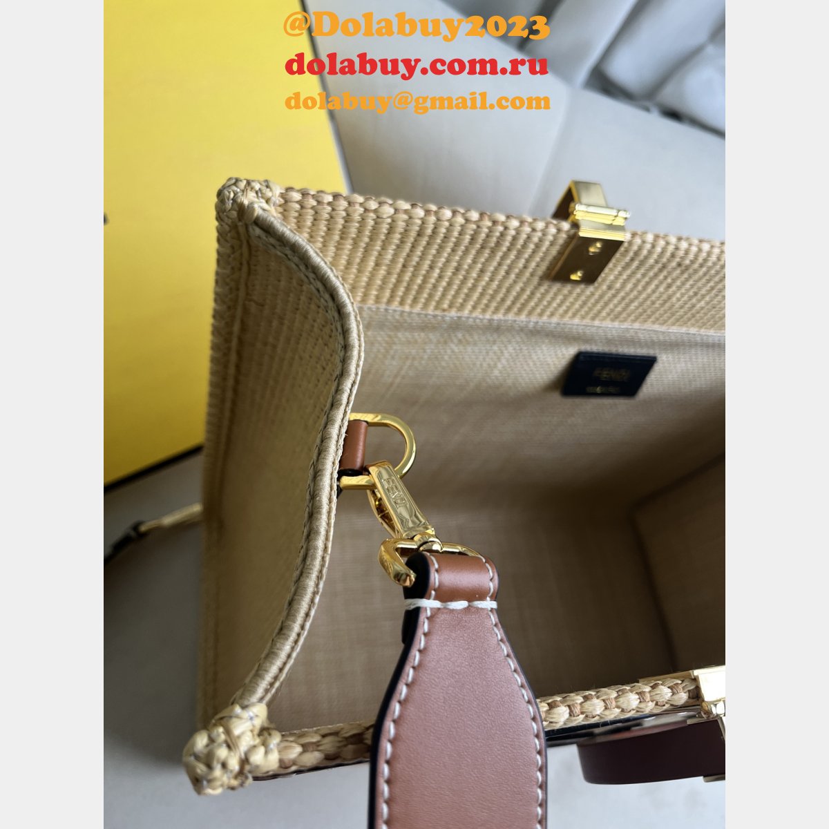 top quality F**di summer raffia shopping bag wholesale