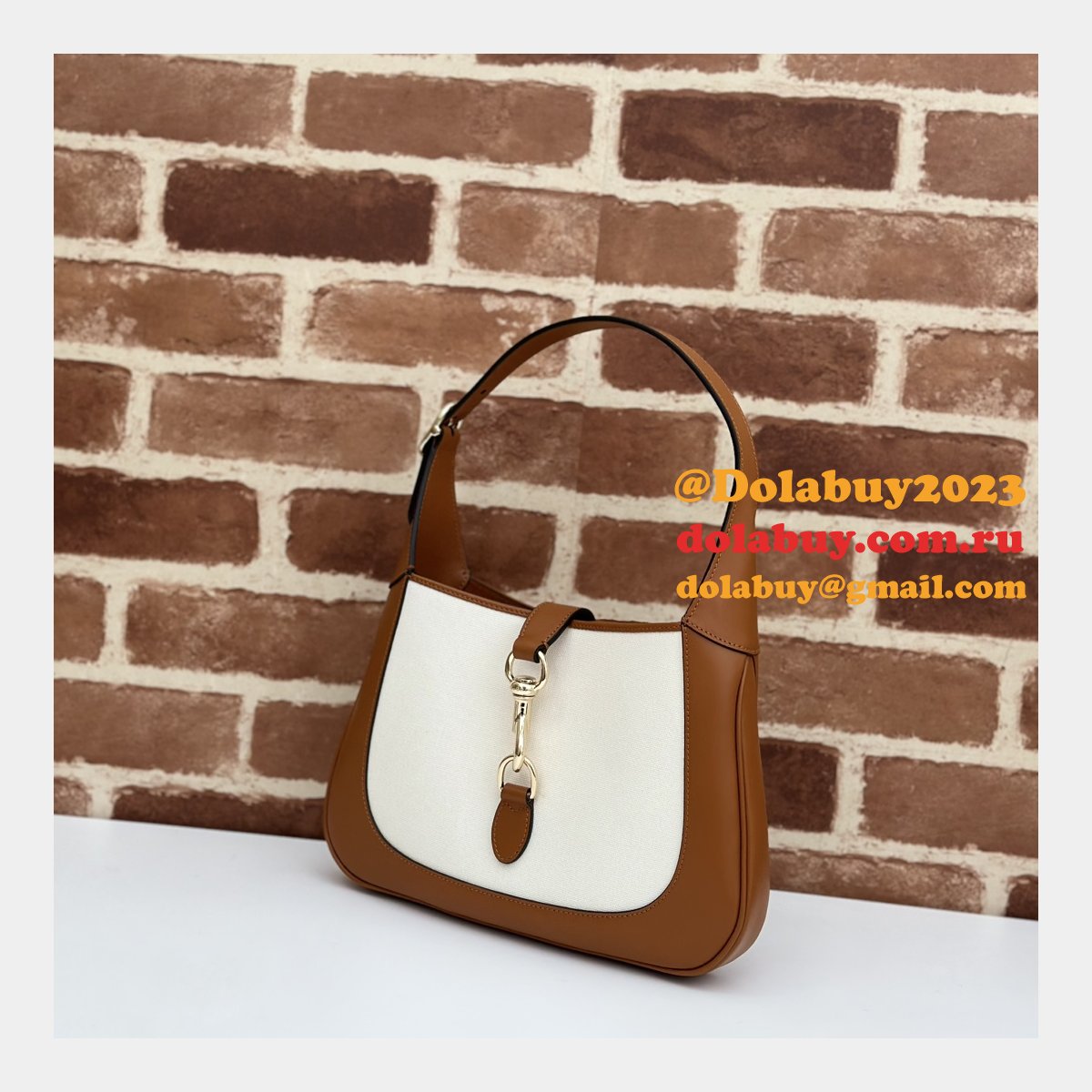 replcia 782849 fashion G*u*i jackie half moon shoulder copy bag