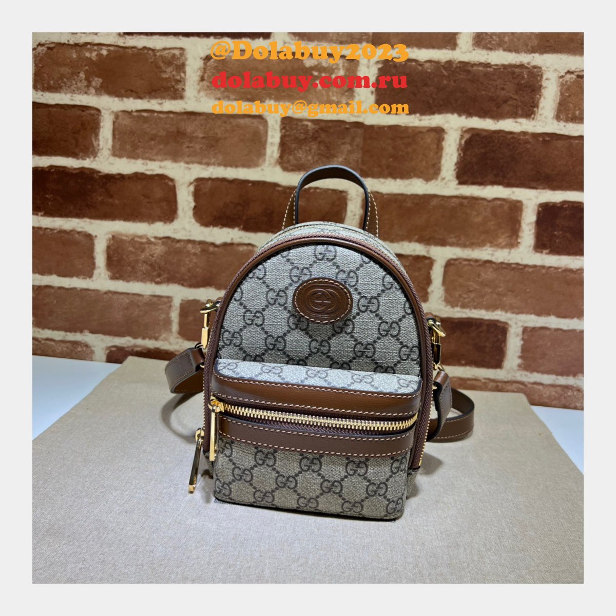 G*u*i fashion multi-function replica bag 725654 interlocking g