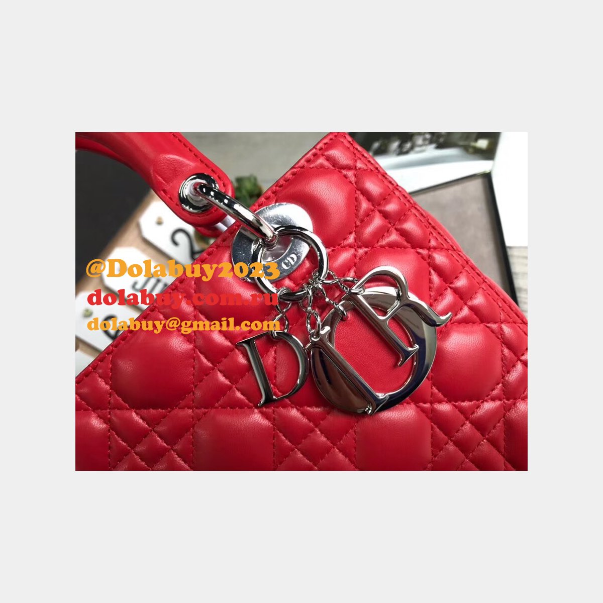 Fashion Christian Dior Lady Dior Top Quality 24CM Fake Bag
