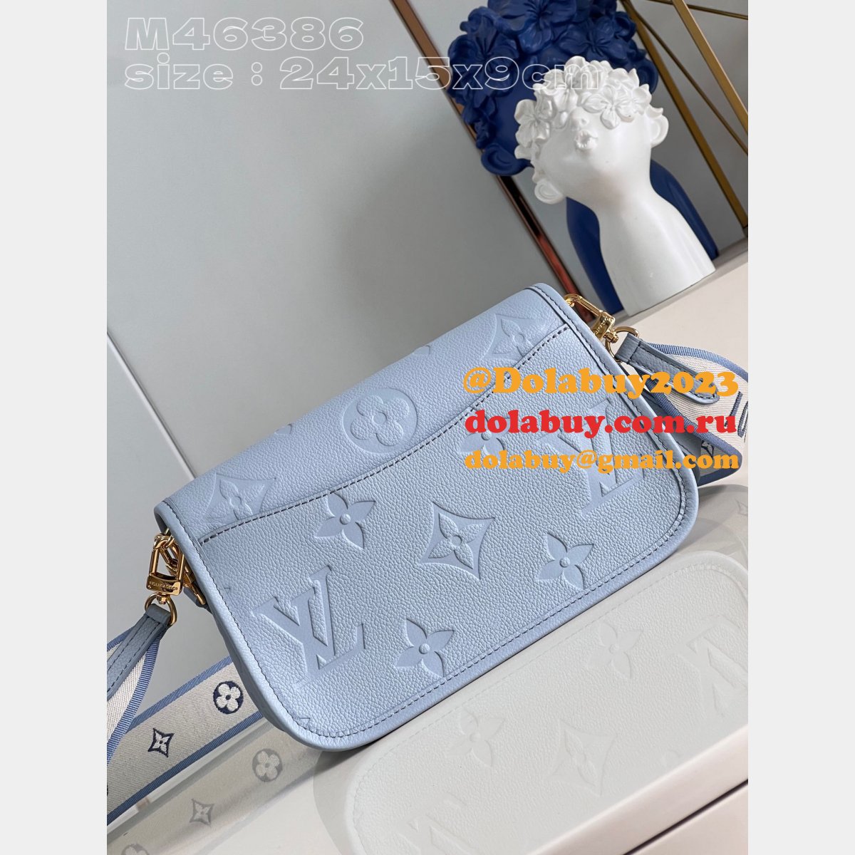 diane inspired blue m46386 monogram empreinte l0vis Vvtt0n replica bag