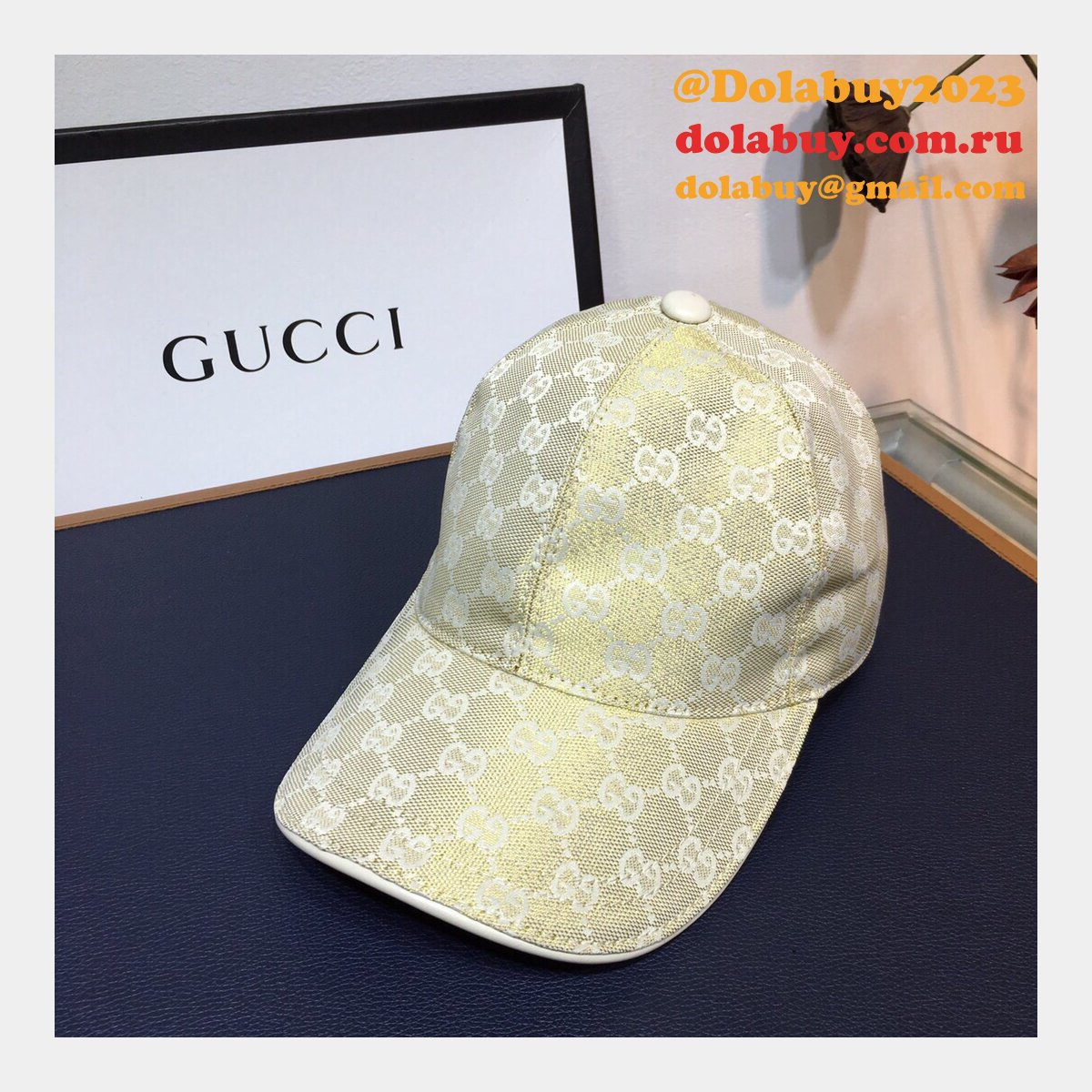 replica G*u*i cowhide leather adjustment strap hats