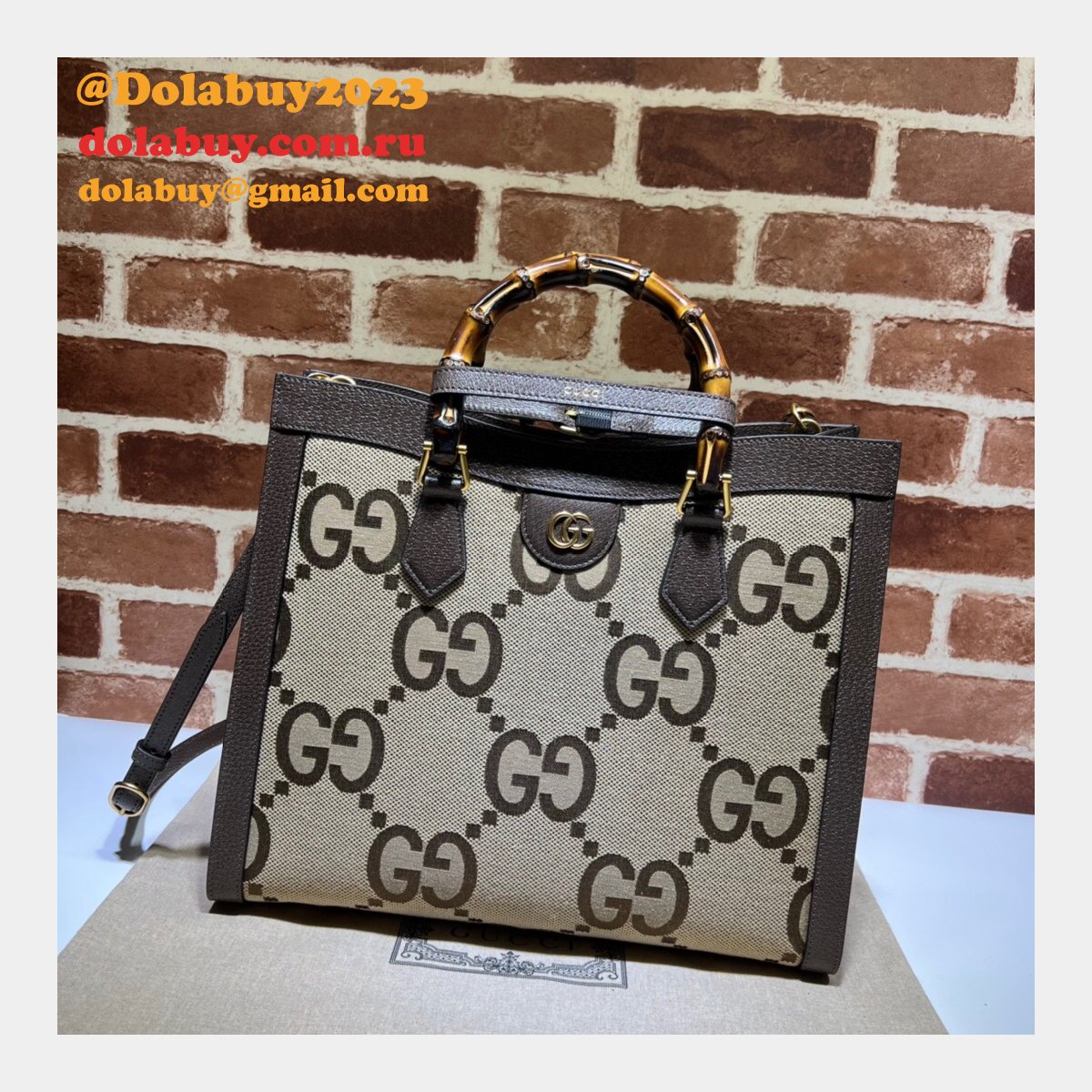 best 25+ deals for G*u*i replica diana 655658 python tote bag