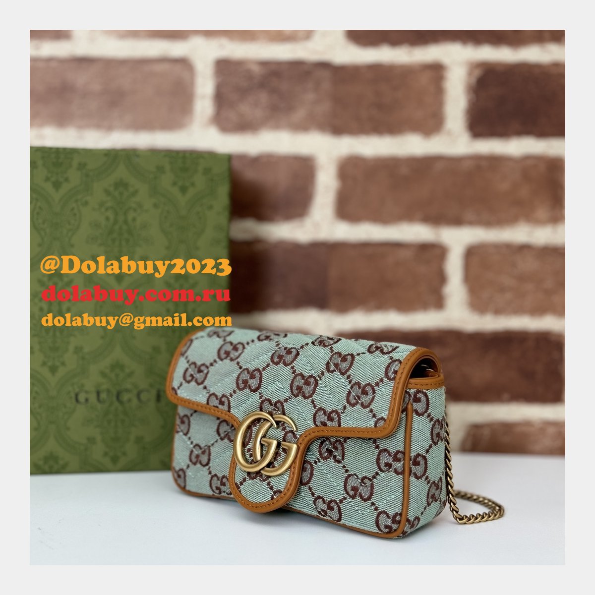 G*u*i luxury gg super 783141 shoulder 1:1 replica bag