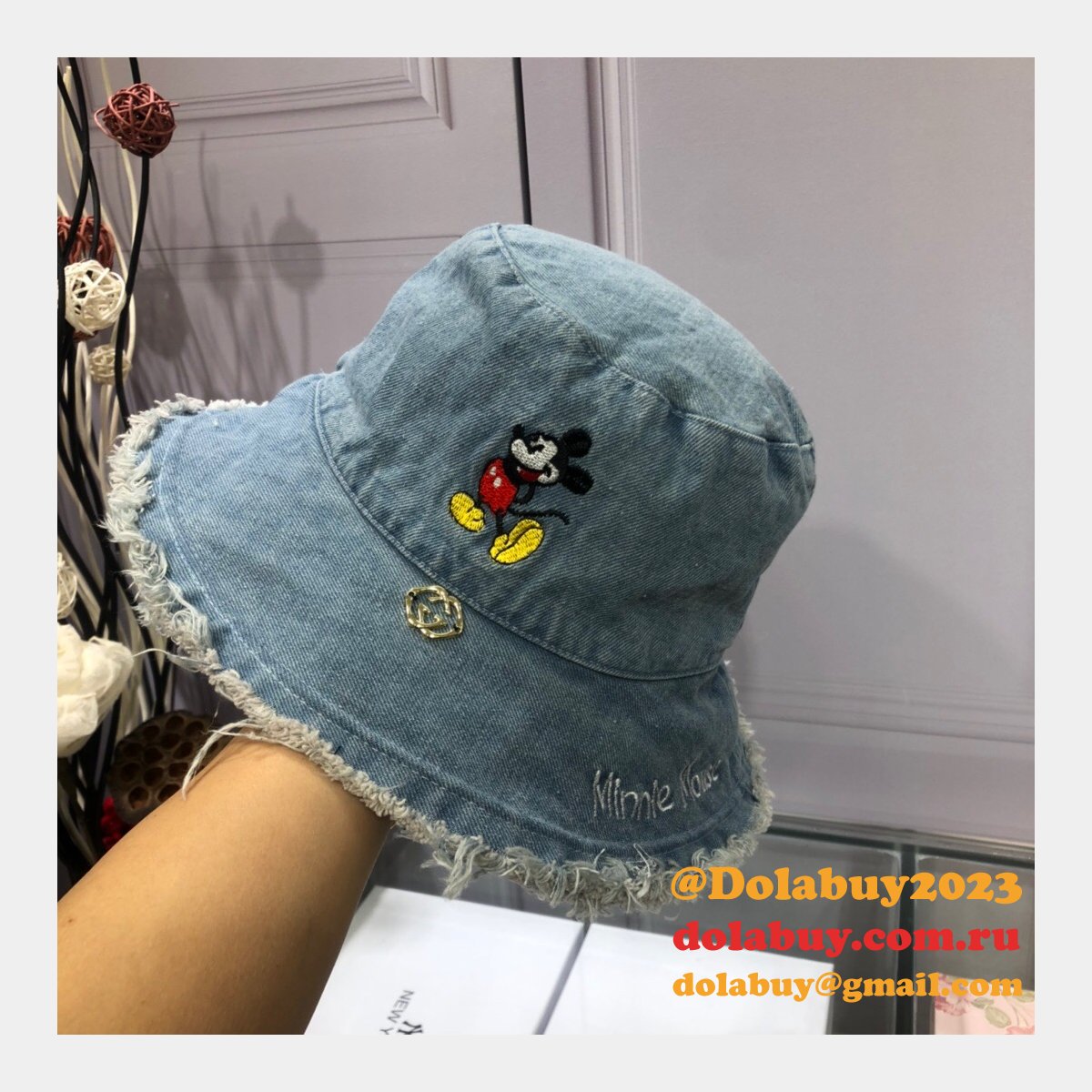 designer G*u*i mickey fisherman high quality hat