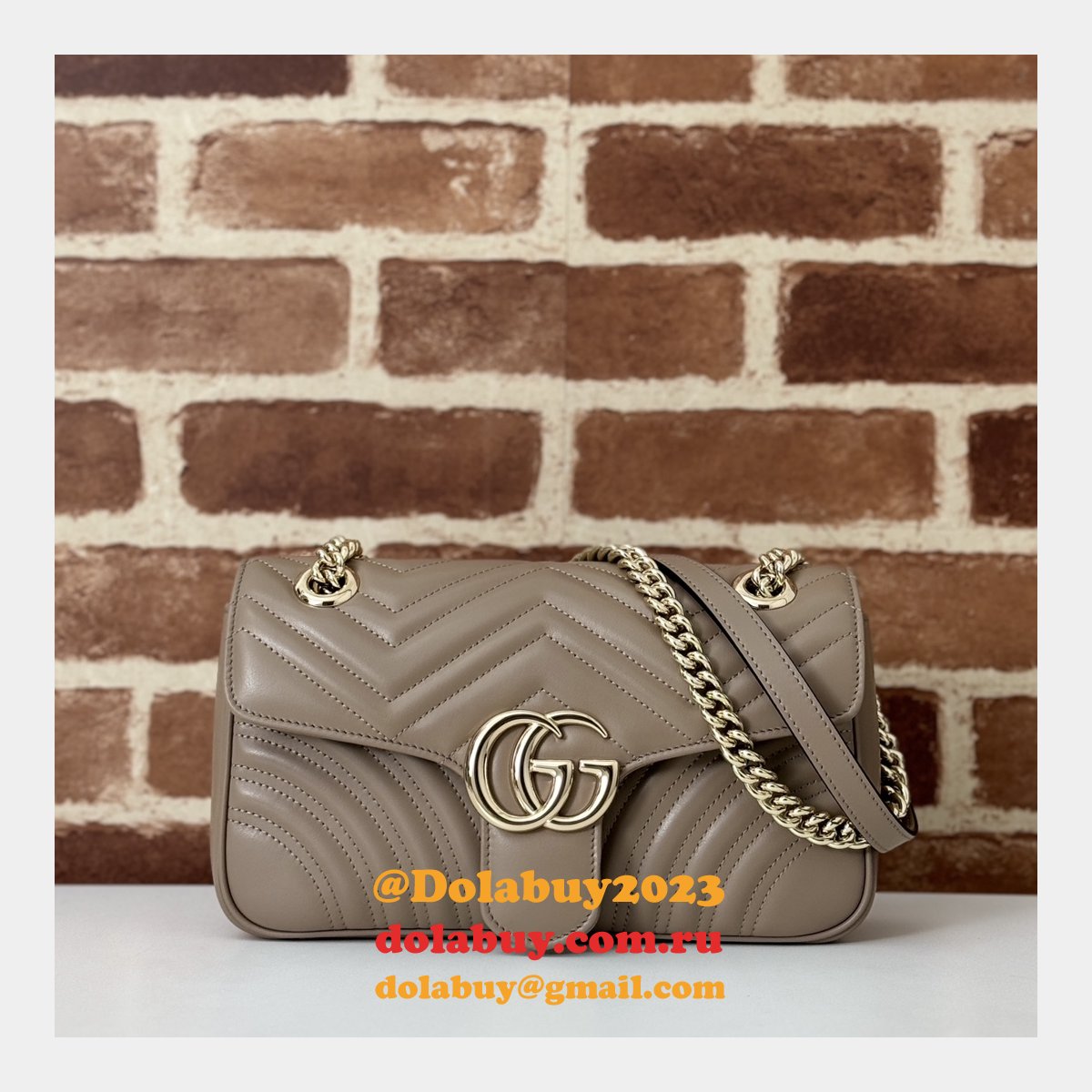 G*u*i designer gg marmont 443497 small shoulder fake bag