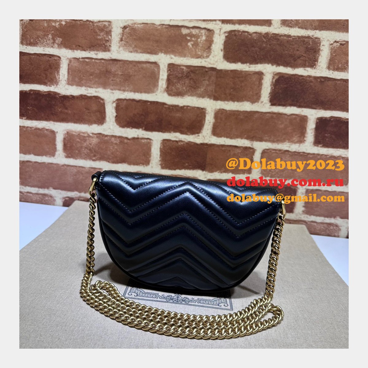 offers 1:1 replica G*u*i gg marmont 746431 matelassé chain bag