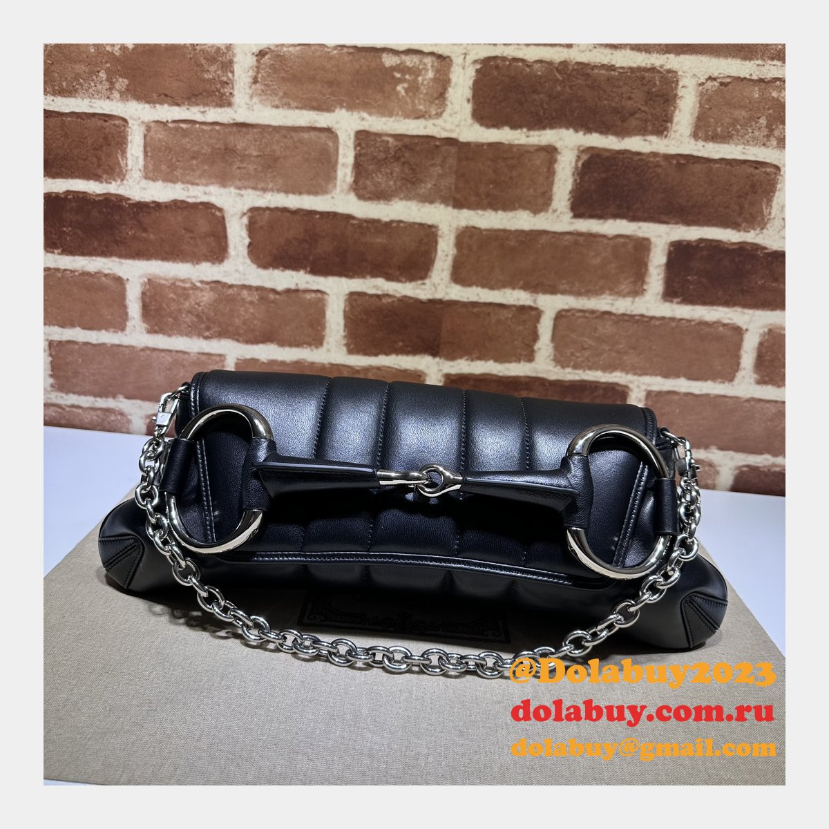 designer G*u*i horsebit inspired chain 764255 shoulder bag